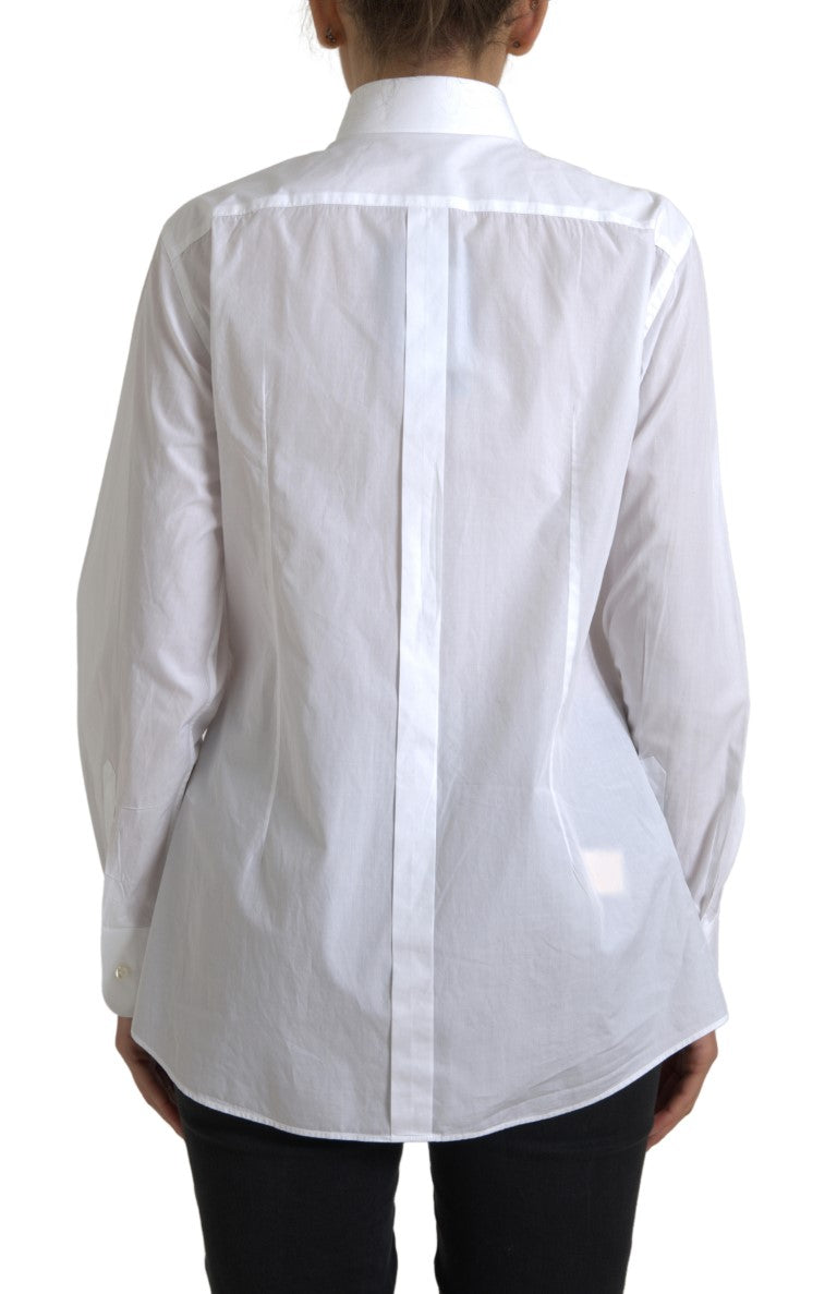 Dolce & Gabbana Cotton Collared Long Sleeves Shirt White | Regal Royce