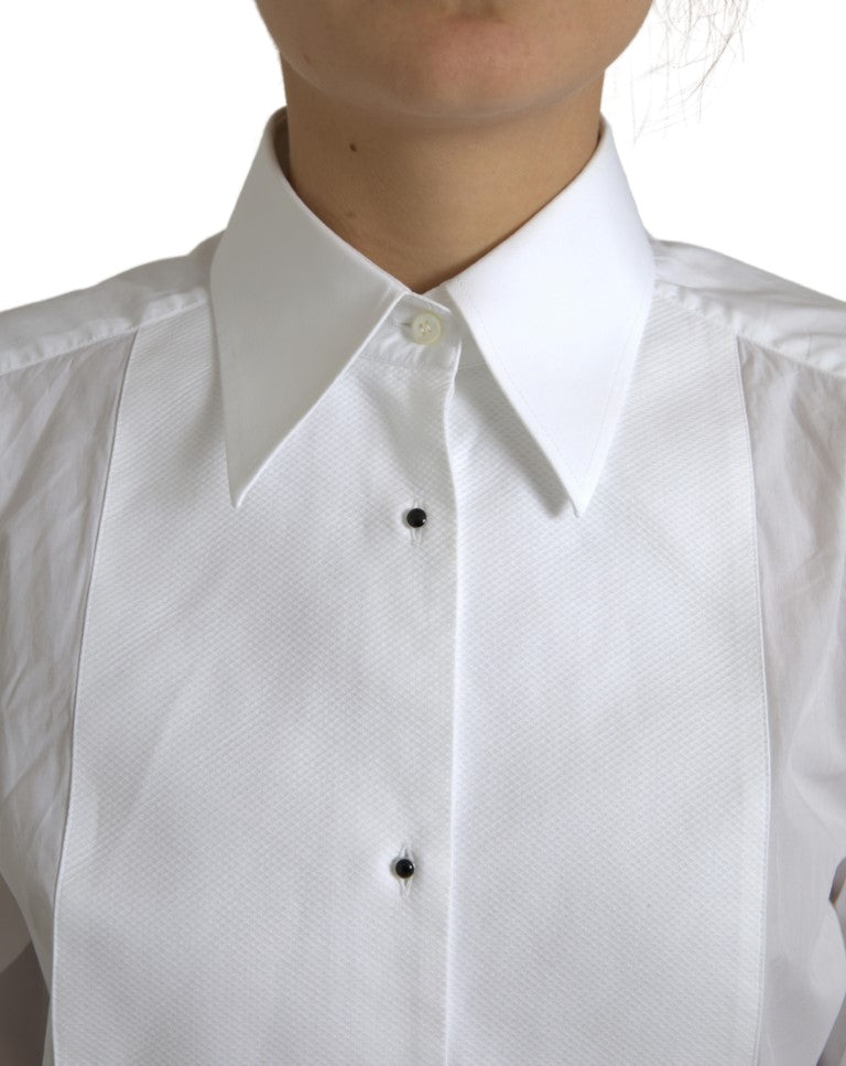 Dolce & Gabbana Cotton Collared Long Sleeves Shirt White | Regal Royce