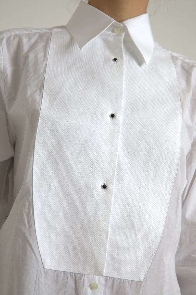 Dolce & Gabbana Cotton Collared Long Sleeves Shirt White | Regal Royce