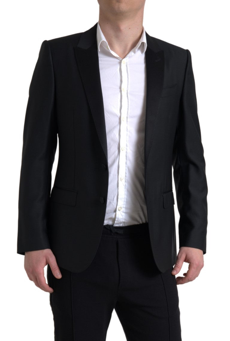 Dolce & Gabbana Black Wool Single Breasted MARTINI Blazer | Regal Royce