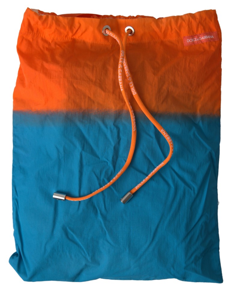 Dolce & Gabbana Orange Blue Gradient Beachwear Swimwear Shorts | Regal Royce