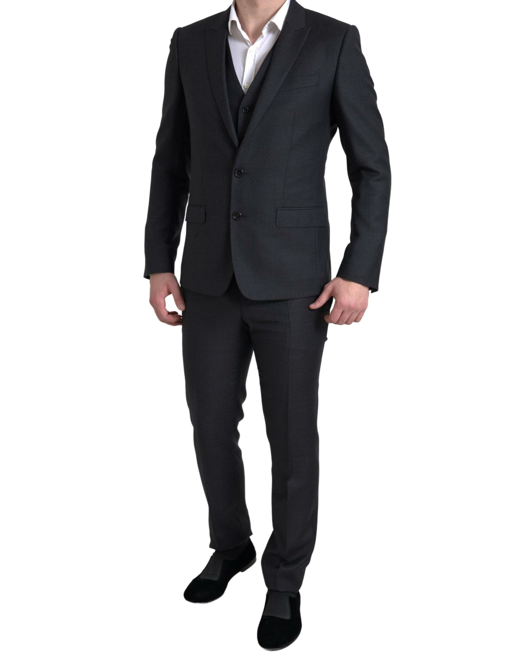 Dolce & Gabbana Black 3 Piece Single Breasted MARTINI Suit | Regal Royce