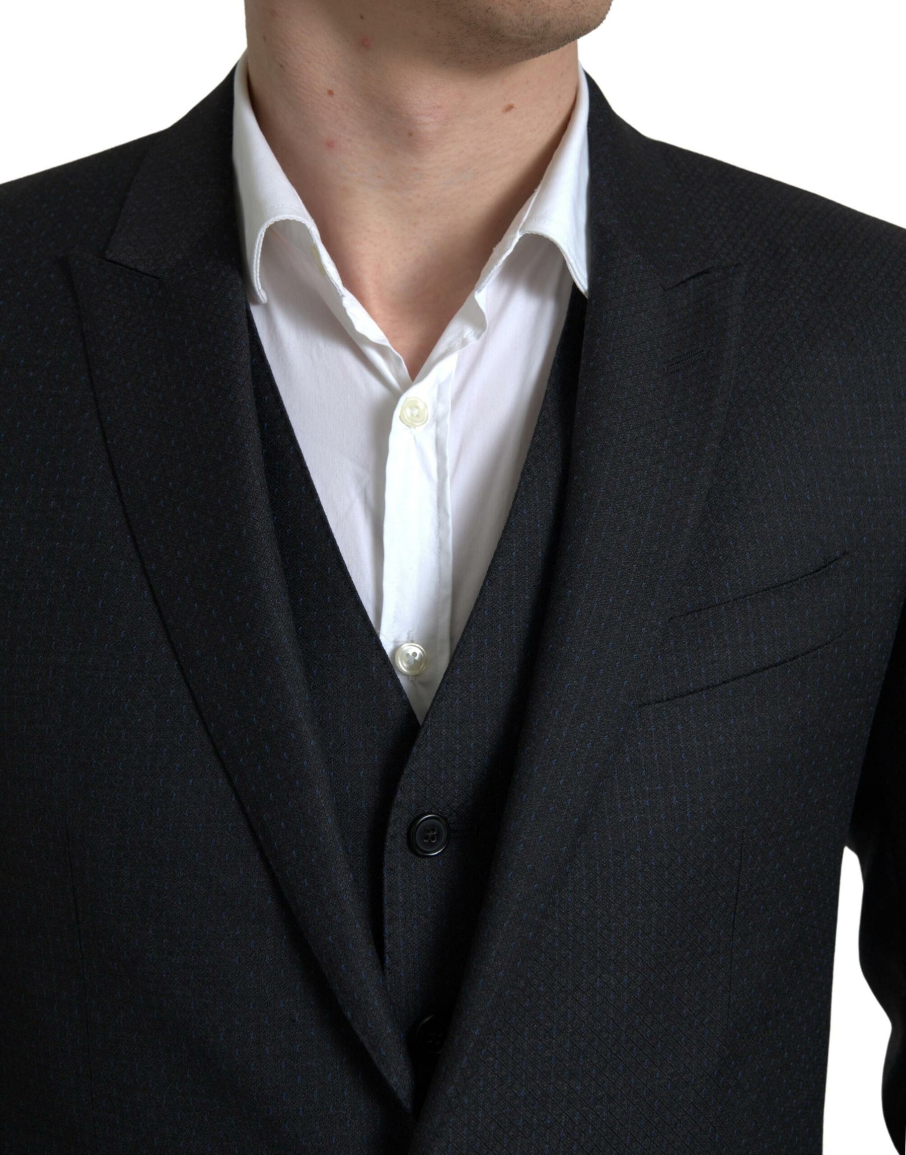 Dolce & Gabbana Black 3 Piece Single Breasted MARTINI Suit | Regal Royce