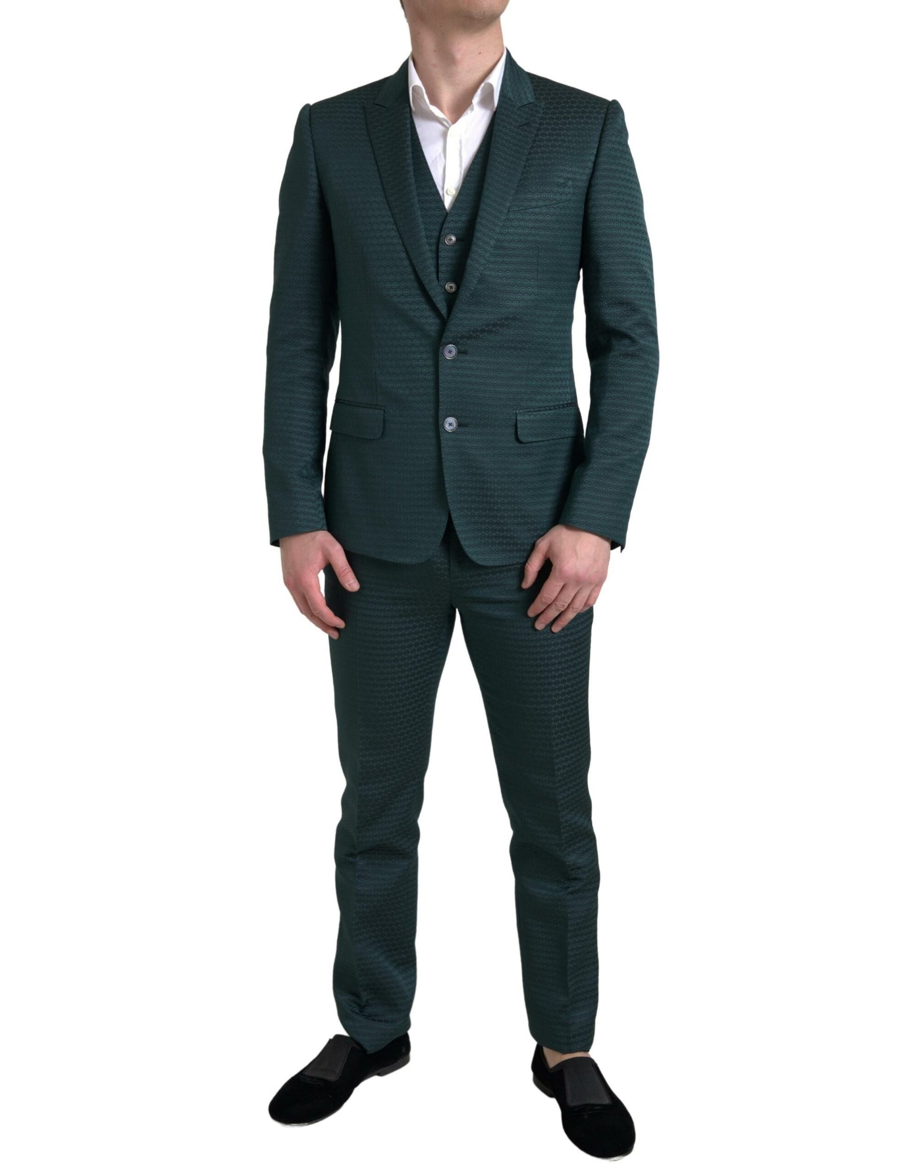 Dolce & Gabbana Green 3 Piece Single Breasted MARTINI Suit | Regal Royce