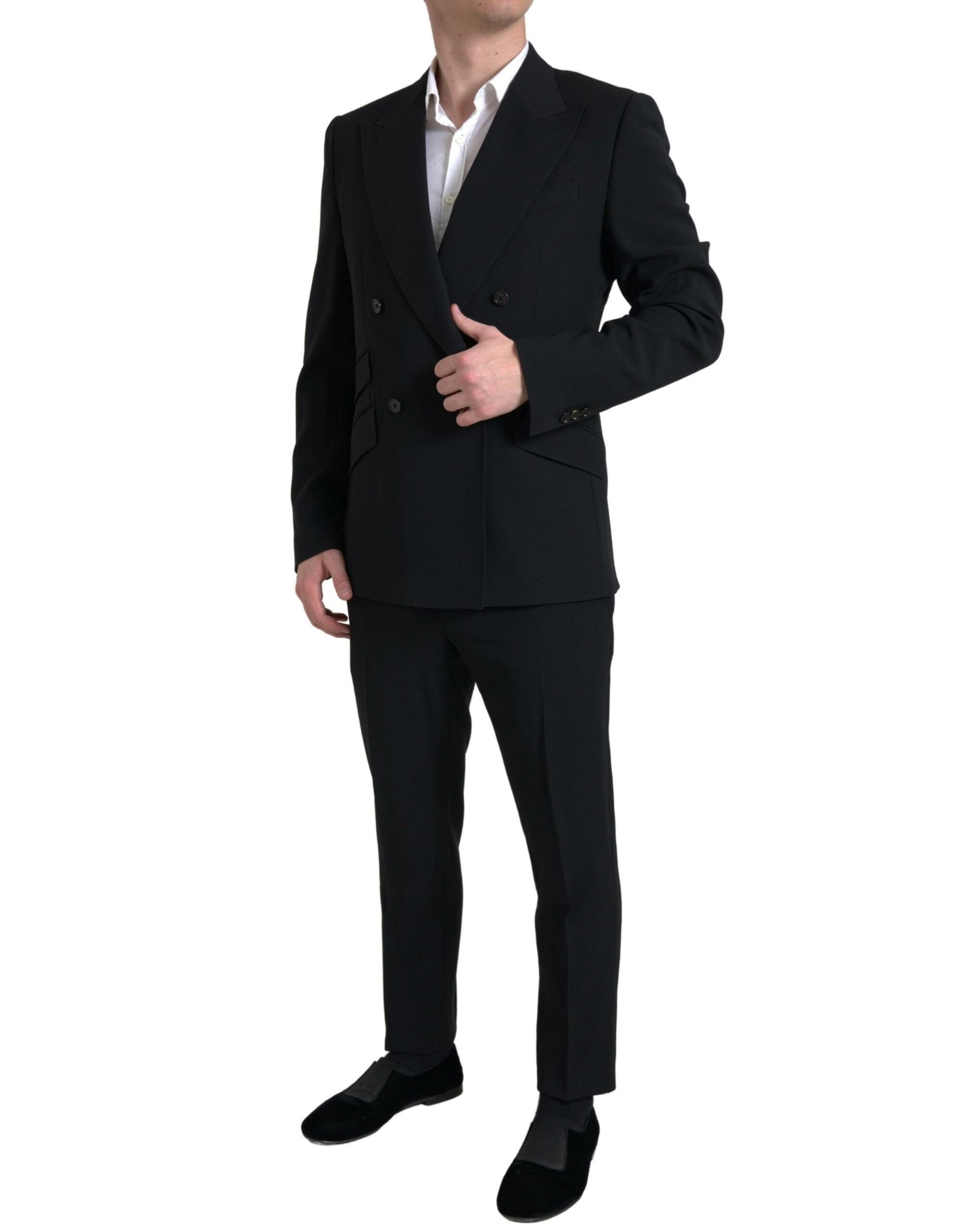 Dolce & Gabbana Black 2 Piece Double Breasted SICILIA Suit | Regal Royce