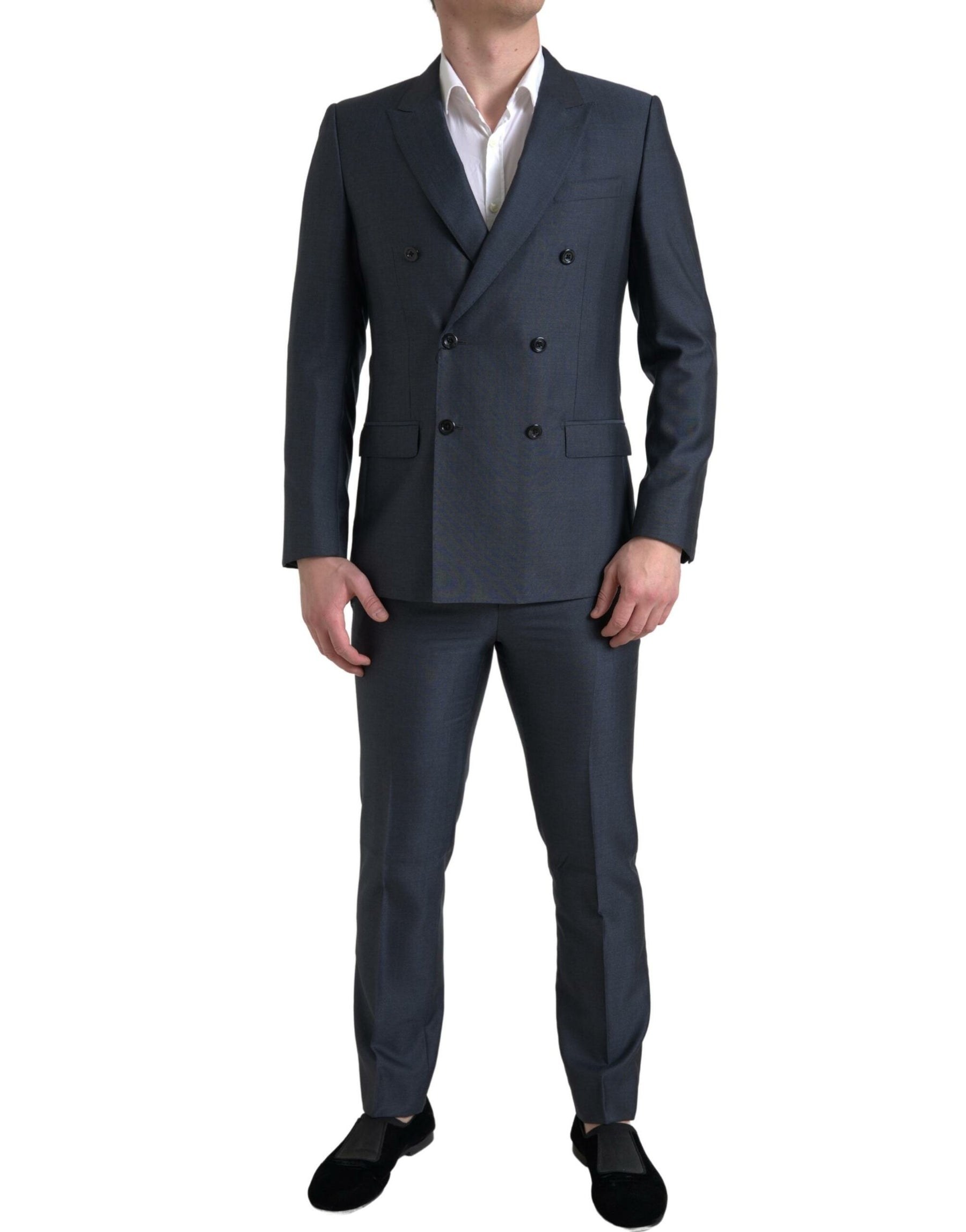 Dolce & Gabbana Blue 2 Piece Double Breasted MARTINI Suit | Regal Royce