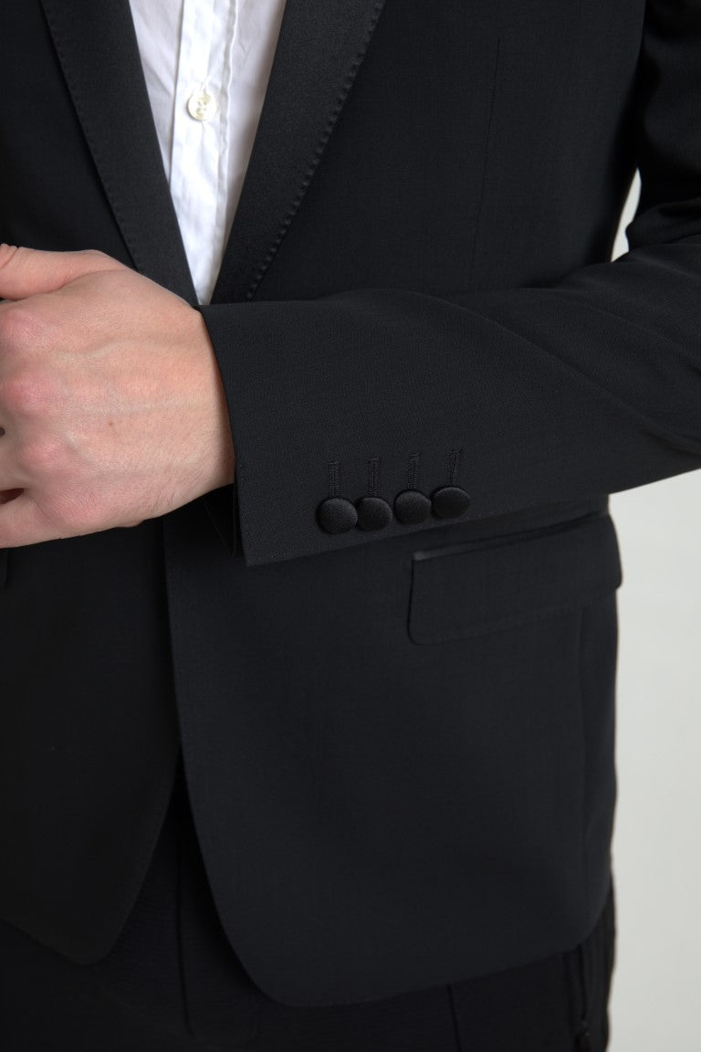 Dolce & Gabbana Black Wool Single Breasted MARTINI Blazer | Regal Royce