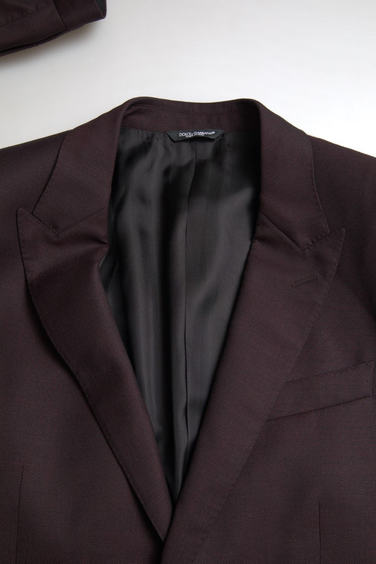 Dolce & Gabbana Maroon 2 Piece Single Breasted MARTINI Suit | Regal Royce
