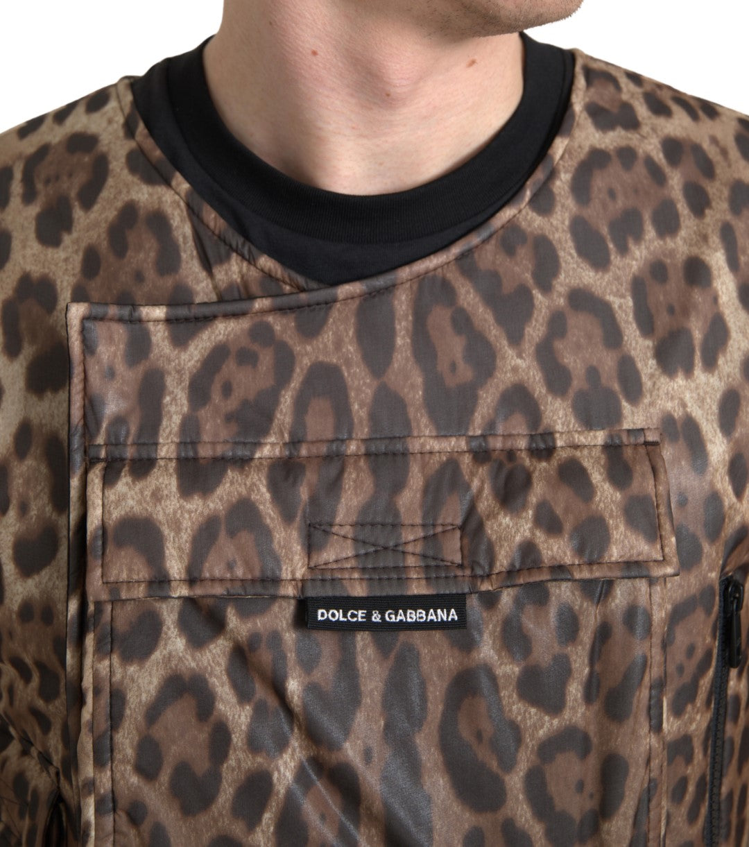 Dolce & Gabbana Brown Leopard Silk Sleeveless Sportswear | Regal Royce