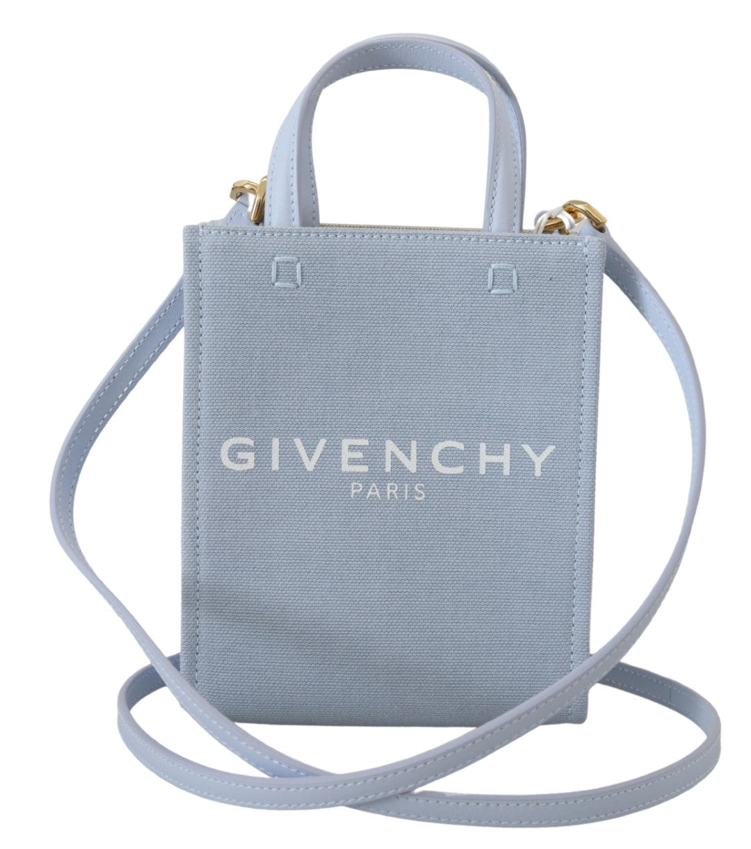 Givenchy Blue Coated Canvas Vertical Cloud Mini Shoulder Bag | Regal Royce