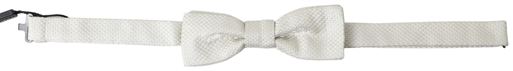 Dolce & Gabbana Ivory Silk Adjustable Neck Papillon Men Bow Tie | Regal Royce
