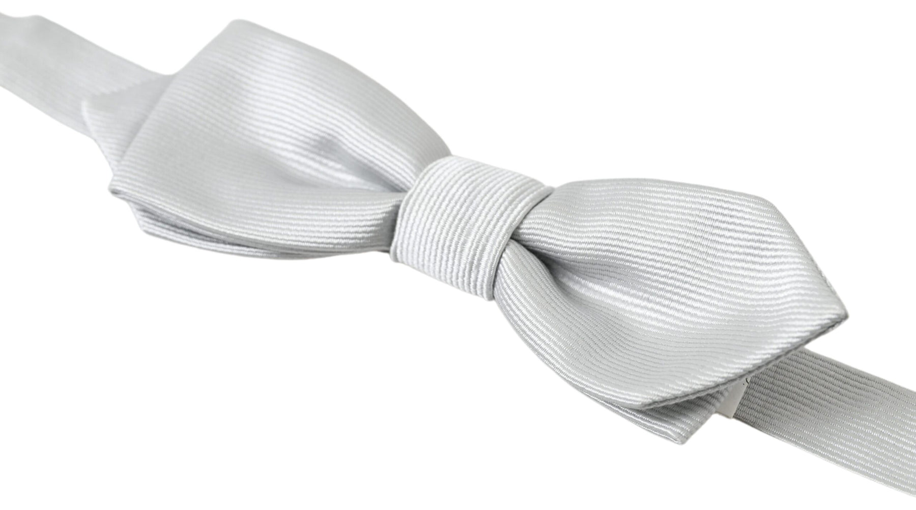 Dolce & Gabbana Gray Silk Adjustable Men Neck Papillon Bow Tie | Regal Royce