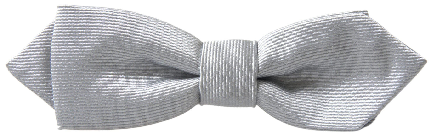 Dolce & Gabbana Gray Silk Adjustable Men Neck Papillon Bow Tie | Regal Royce