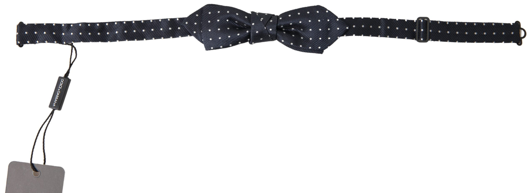 Dolce & Gabbana Blue Polka Dot Silk Adjustable Men Neck Papillon Bow Tie | Regal Royce