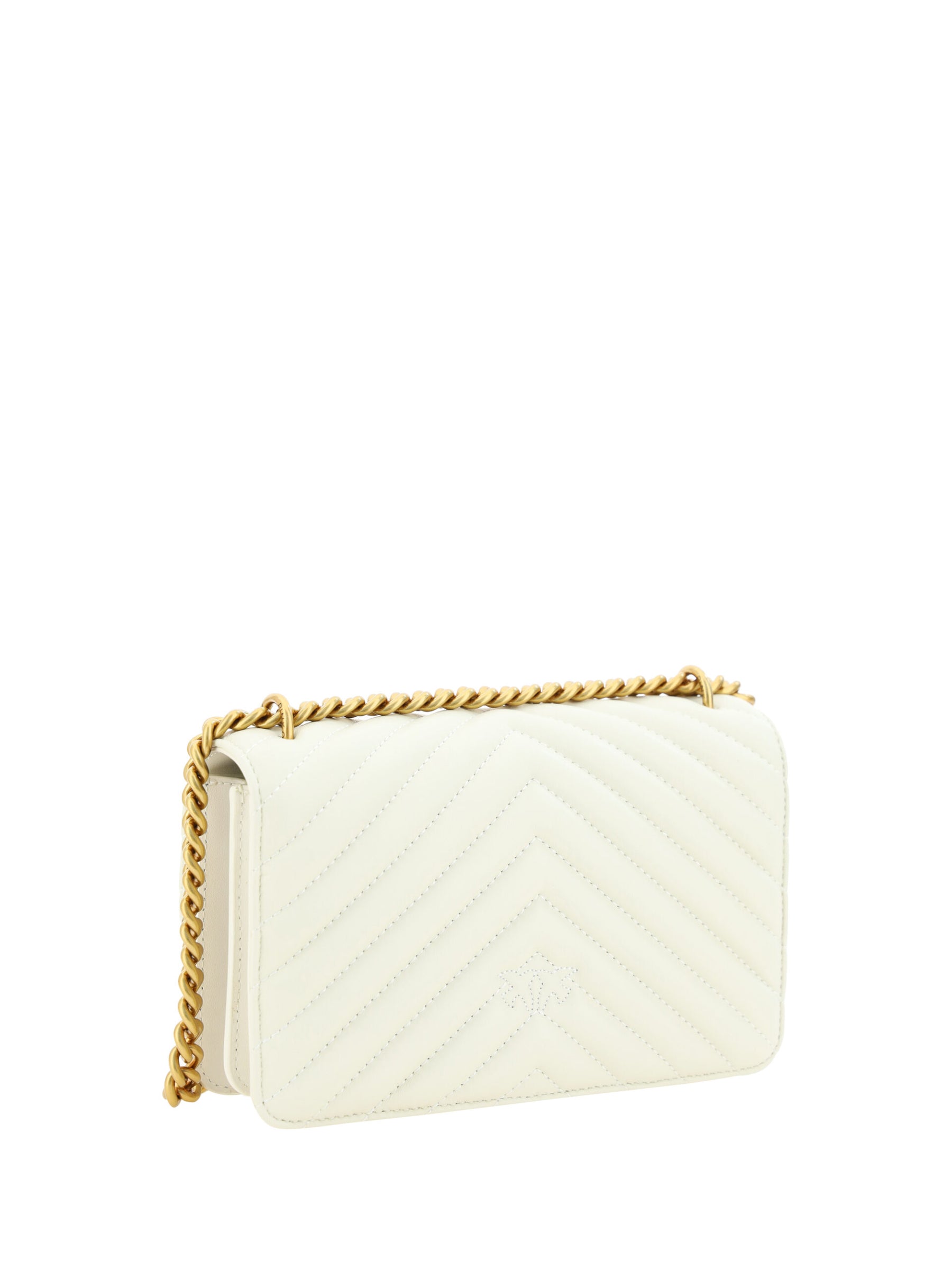 PINKO White Leather Love One Mini Shoulder Bag | Regal Royce