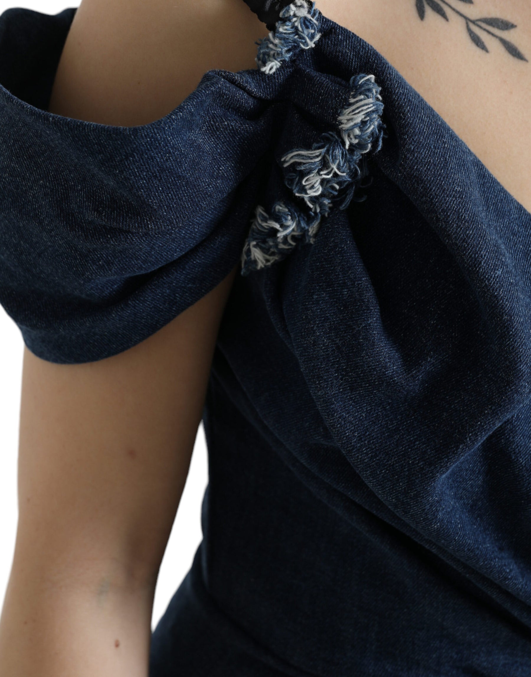 Dolce & Gabbana Blue Patchwork Two Tone Denim Mini Dress | Regal Royce