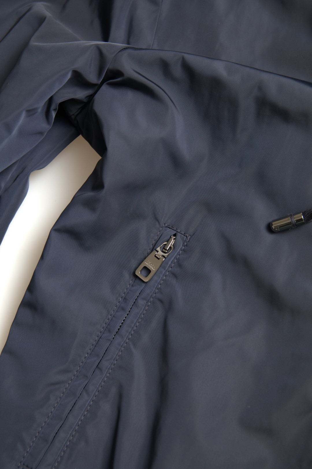 Dolce & Gabbana Blue Hooded Logo Polyester Full Zip Sweater | Regal Royce