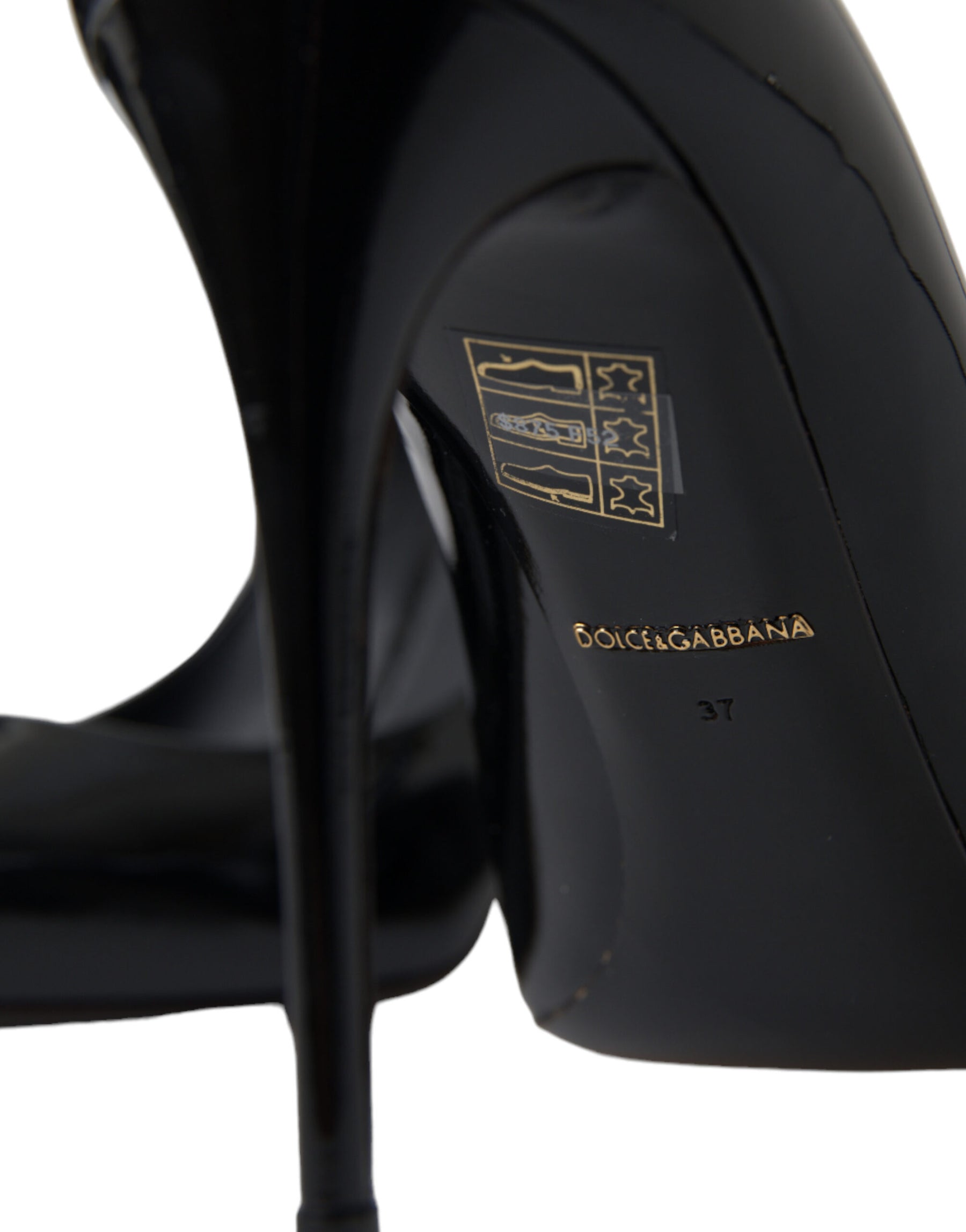 Dolce & Gabbana Black Patent Leather Pumps Heels Shoes | Regal Royce