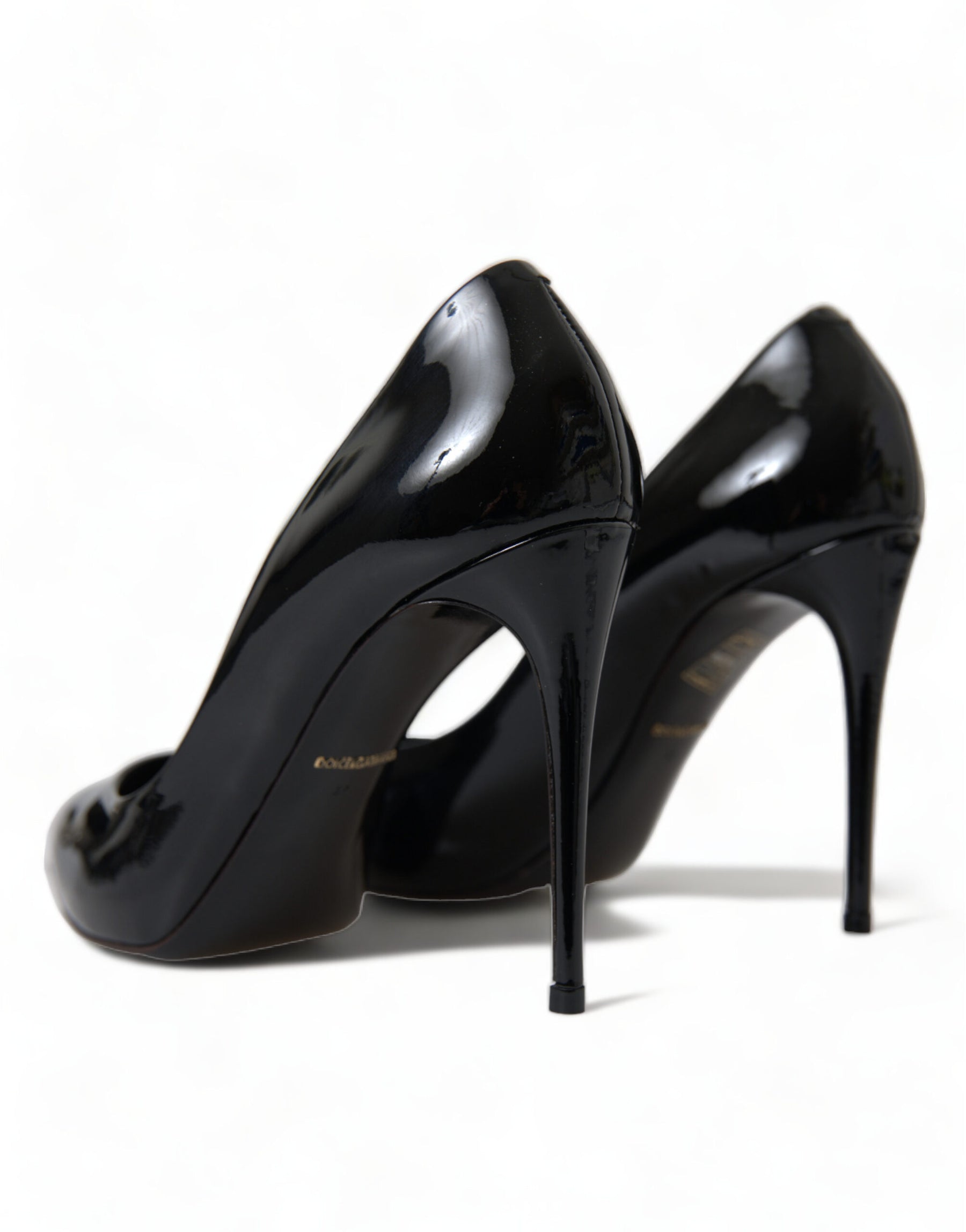 Dolce & Gabbana Black Patent Leather Pumps Heels Shoes | Regal Royce