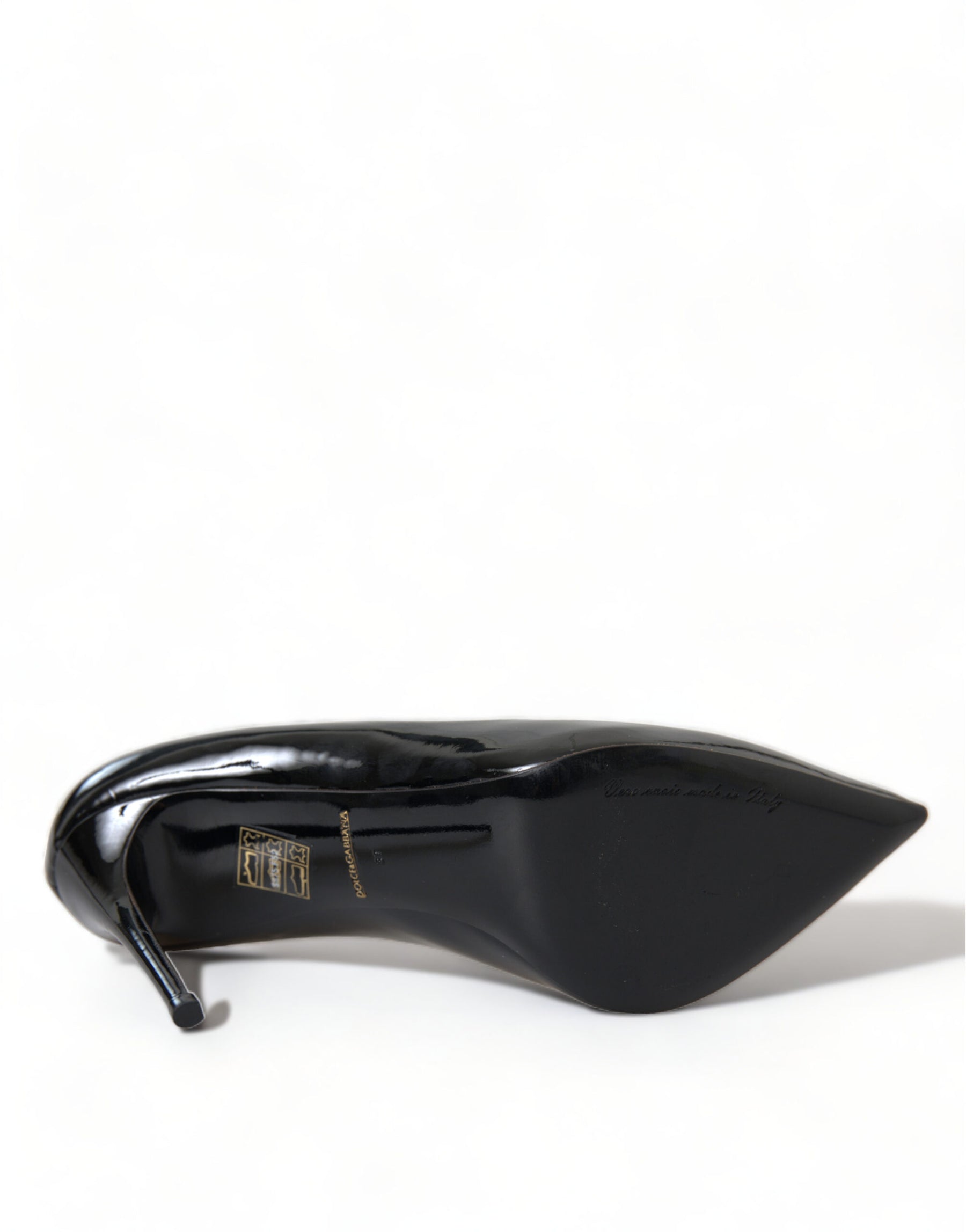 Dolce & Gabbana Black Patent Leather Pumps Heels Shoes | Regal Royce