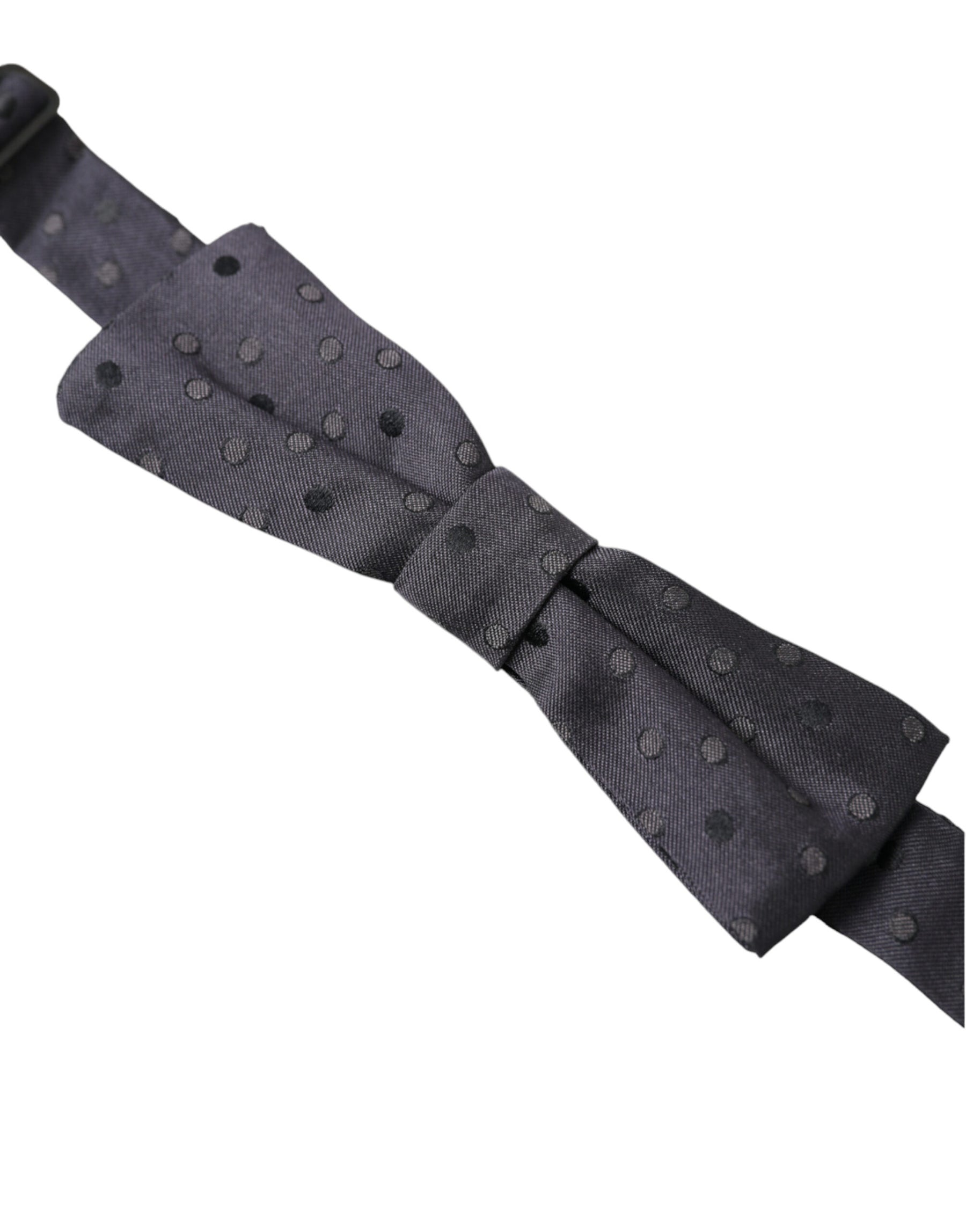 Dolce & Gabbana Blue Polka Dot Silk Adjustable Neck Men Papillon Bow Tie | Regal Royce