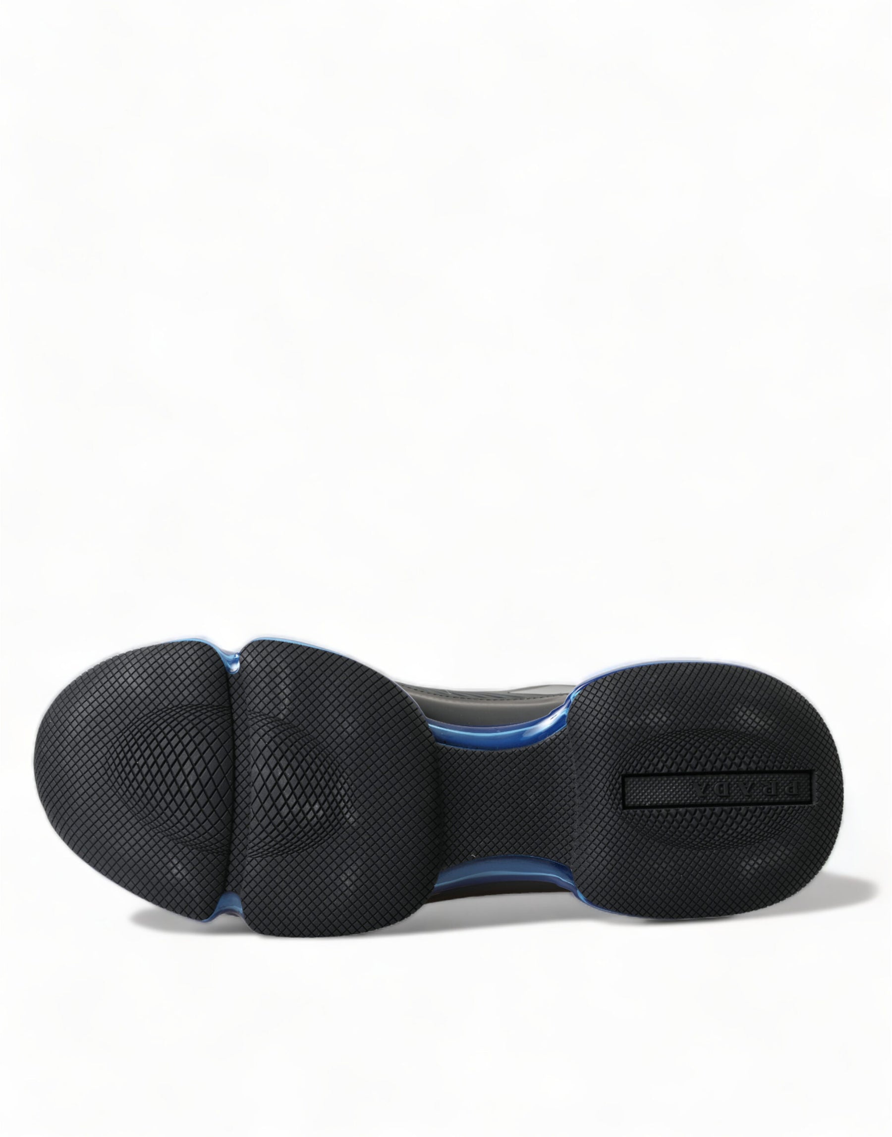 Prada Black Blue Rubber Knit Slip On Low Top Sneakers Shoes | Regal Royce