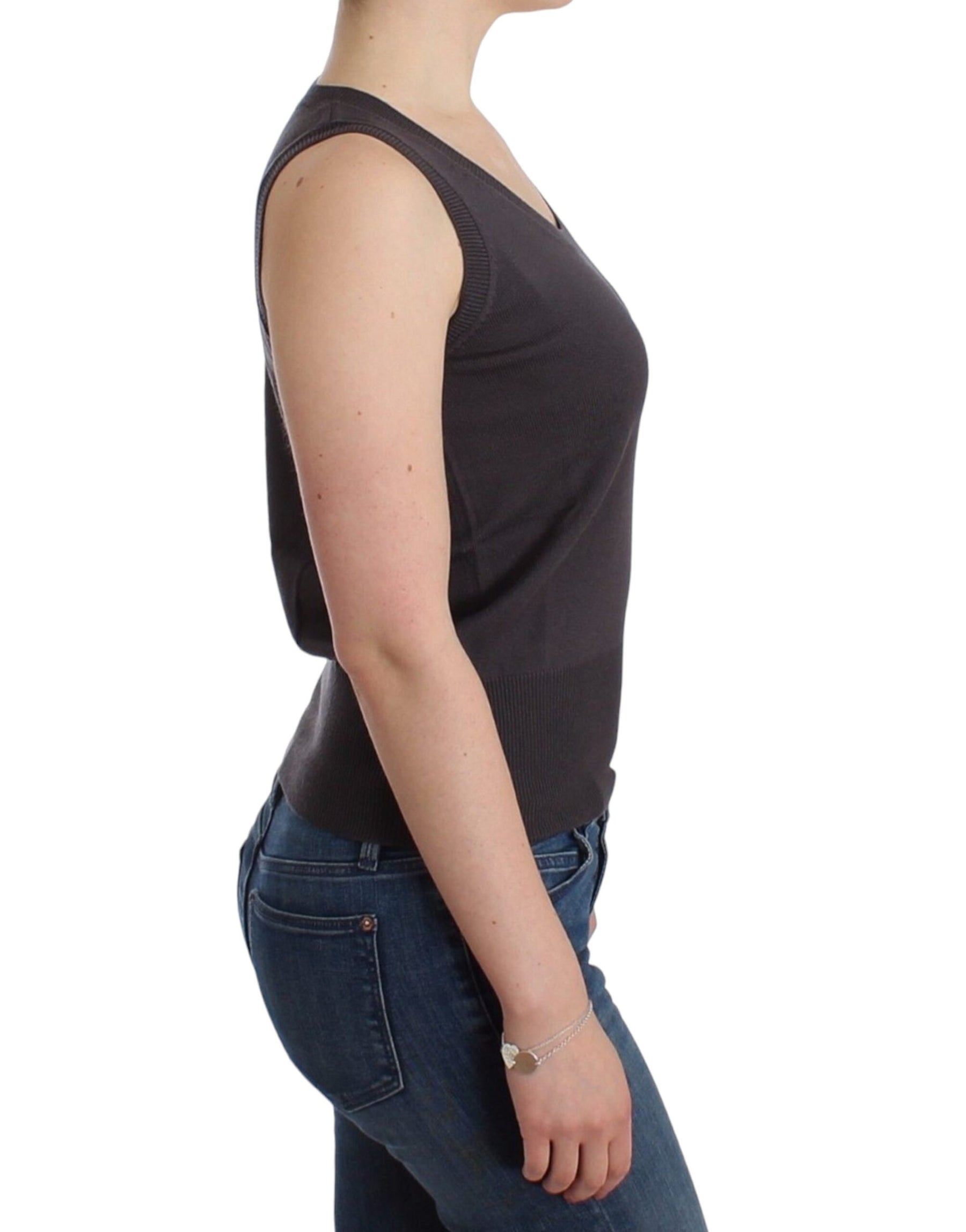 John Galliano Brown knit tank top | Regal Royce