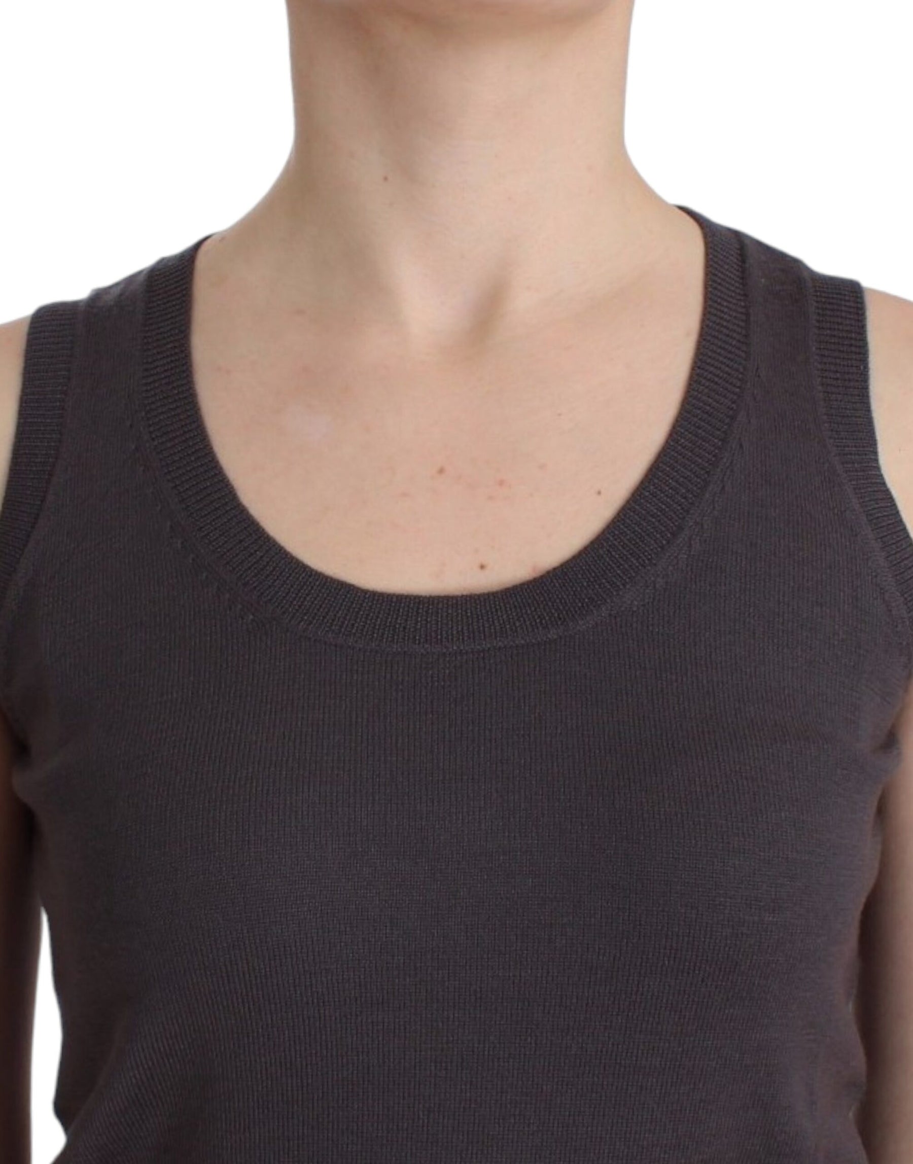 John Galliano Brown knit tank top | Regal Royce