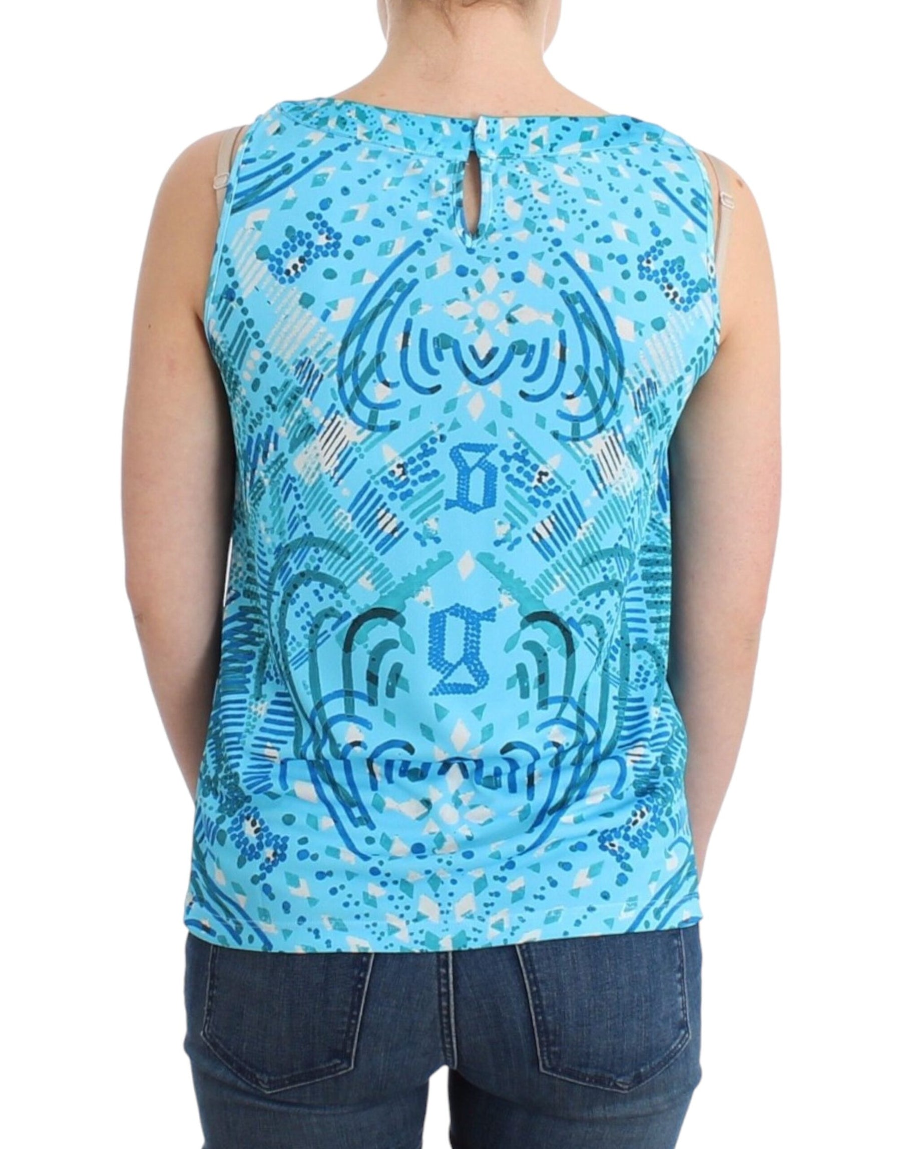 John Galliano Blue printed tank top | Regal Royce
