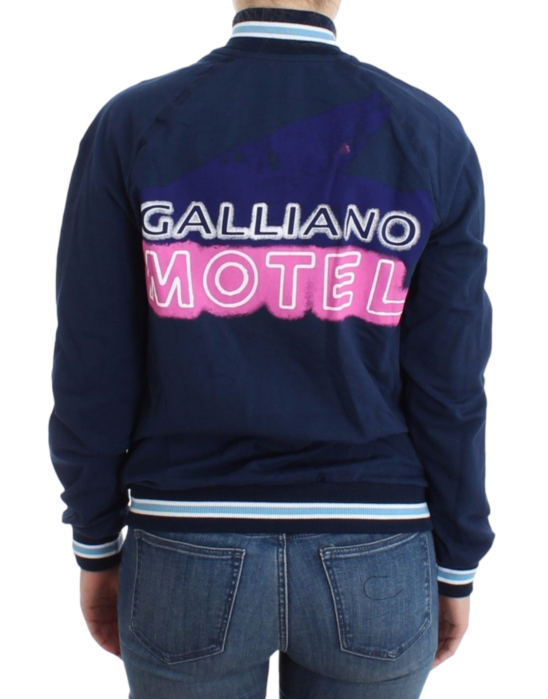 John Galliano Blue zip cotton cardigan | Regal Royce