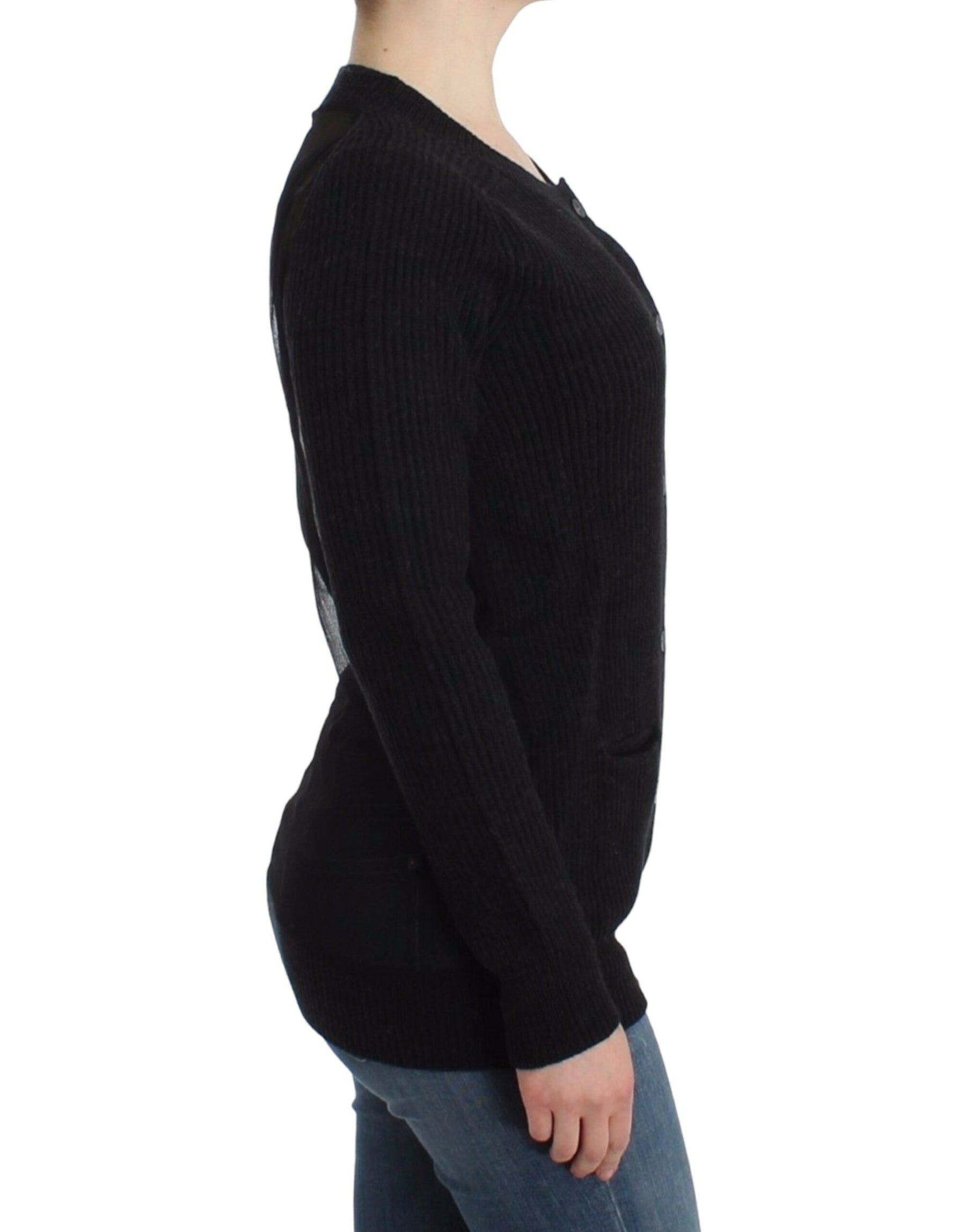 John Galliano Black wool cardigan | Regal Royce