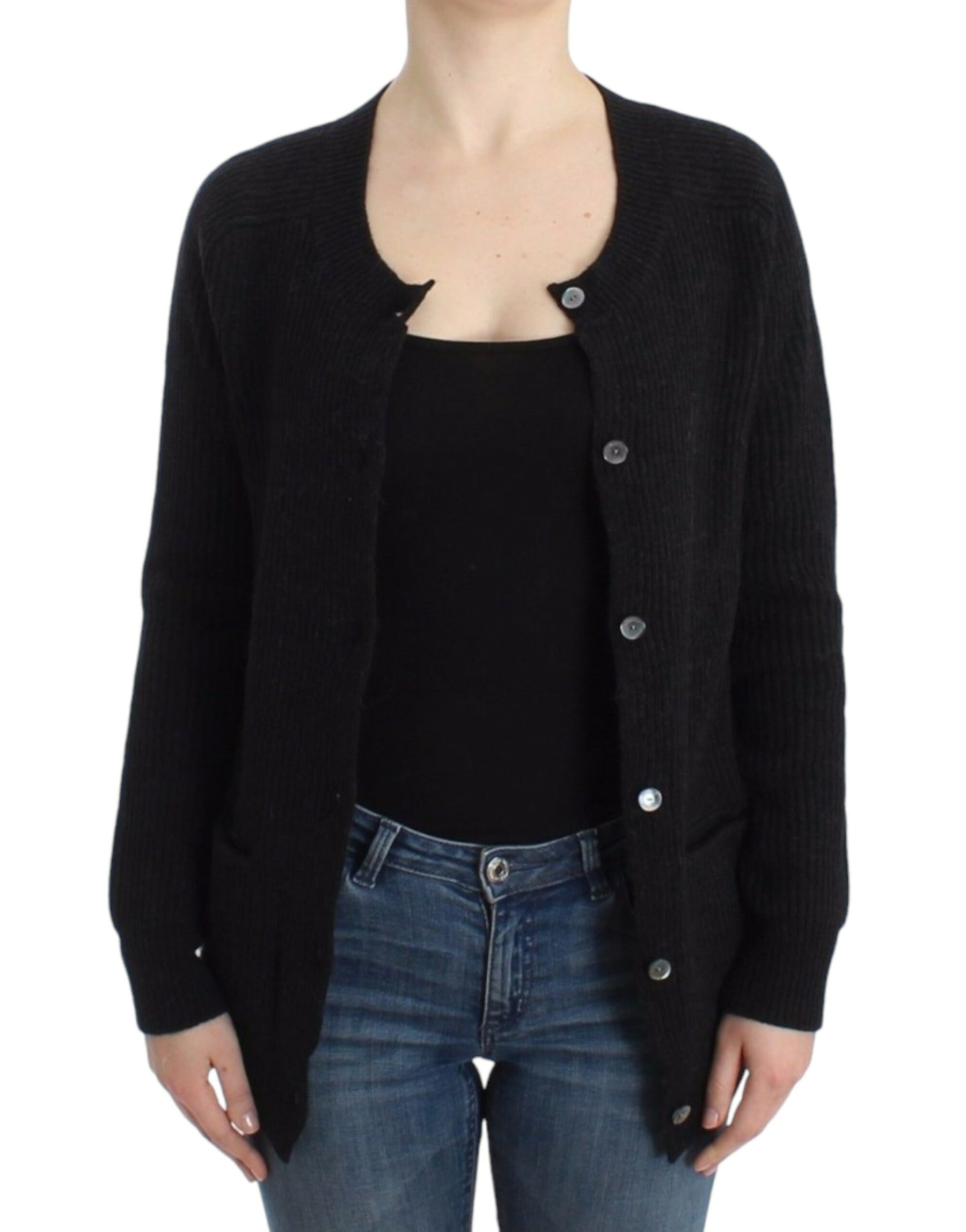 John Galliano Black wool cardigan | Regal Royce