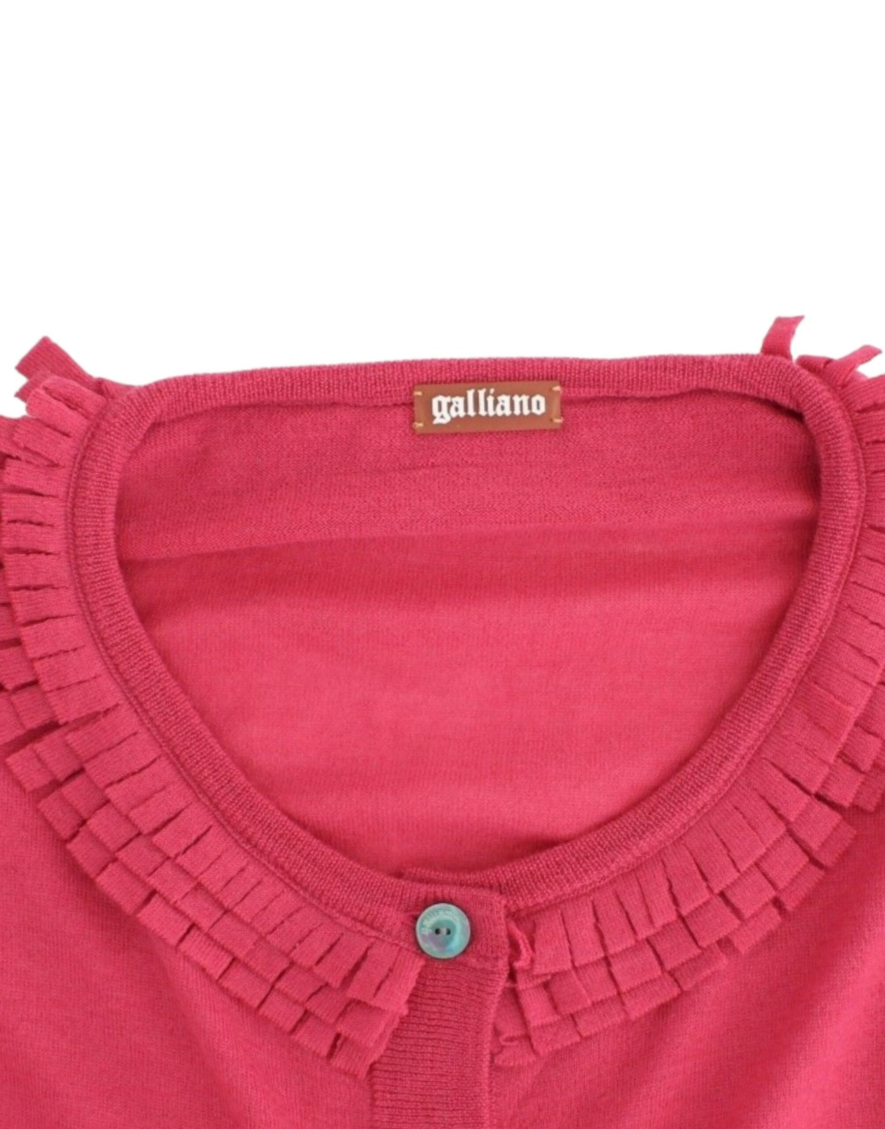 John Galliano Pink wool cardigan | Regal Royce