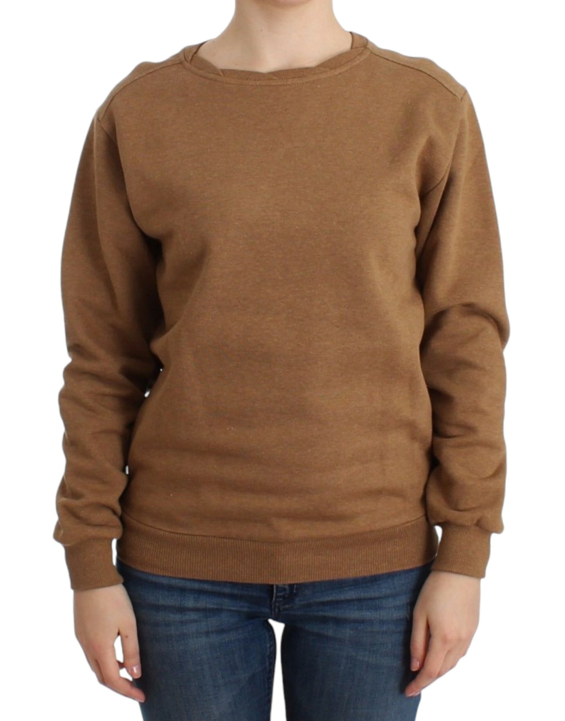John Galliano Brown Crewneck Cotton Sweater | Regal Royce