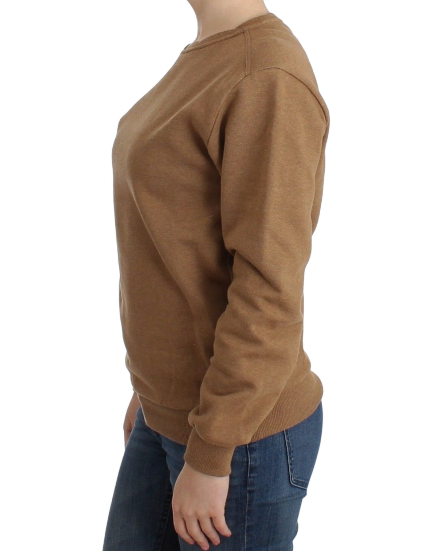 John Galliano Brown Crewneck Cotton Sweater | Regal Royce