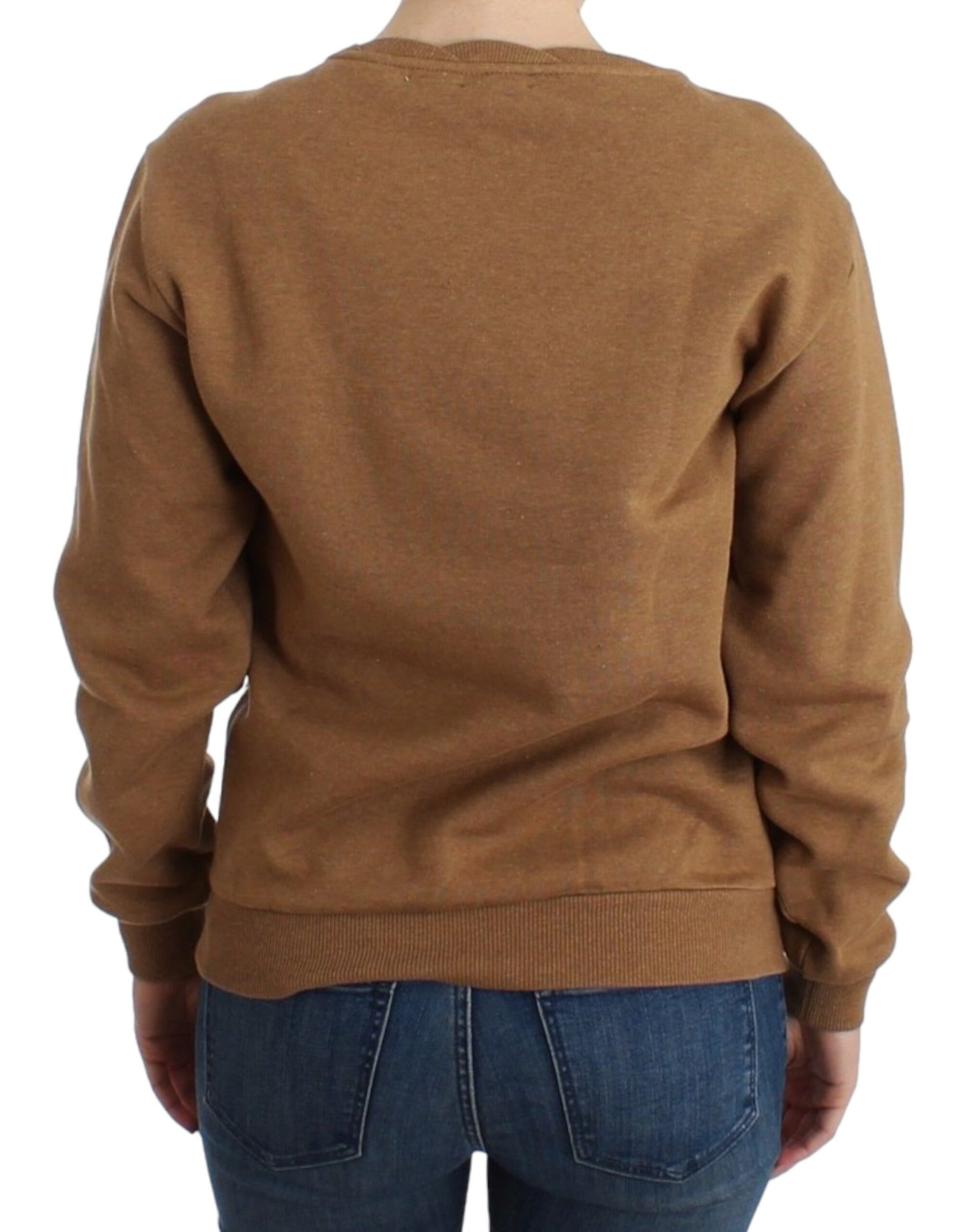 John Galliano Brown Crewneck Cotton Sweater | Regal Royce