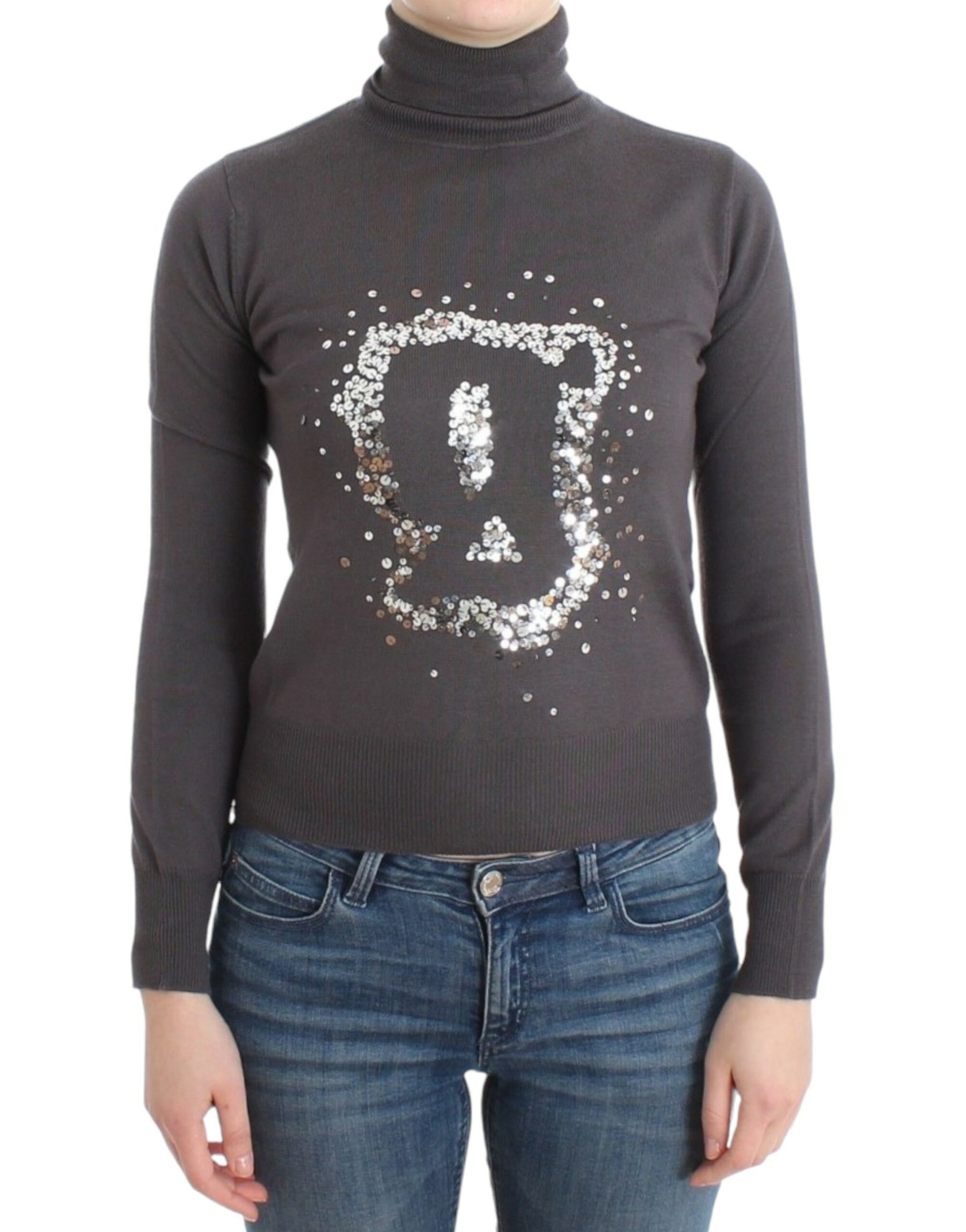 John Galliano Brown turtleneck cotton sweater | Regal Royce