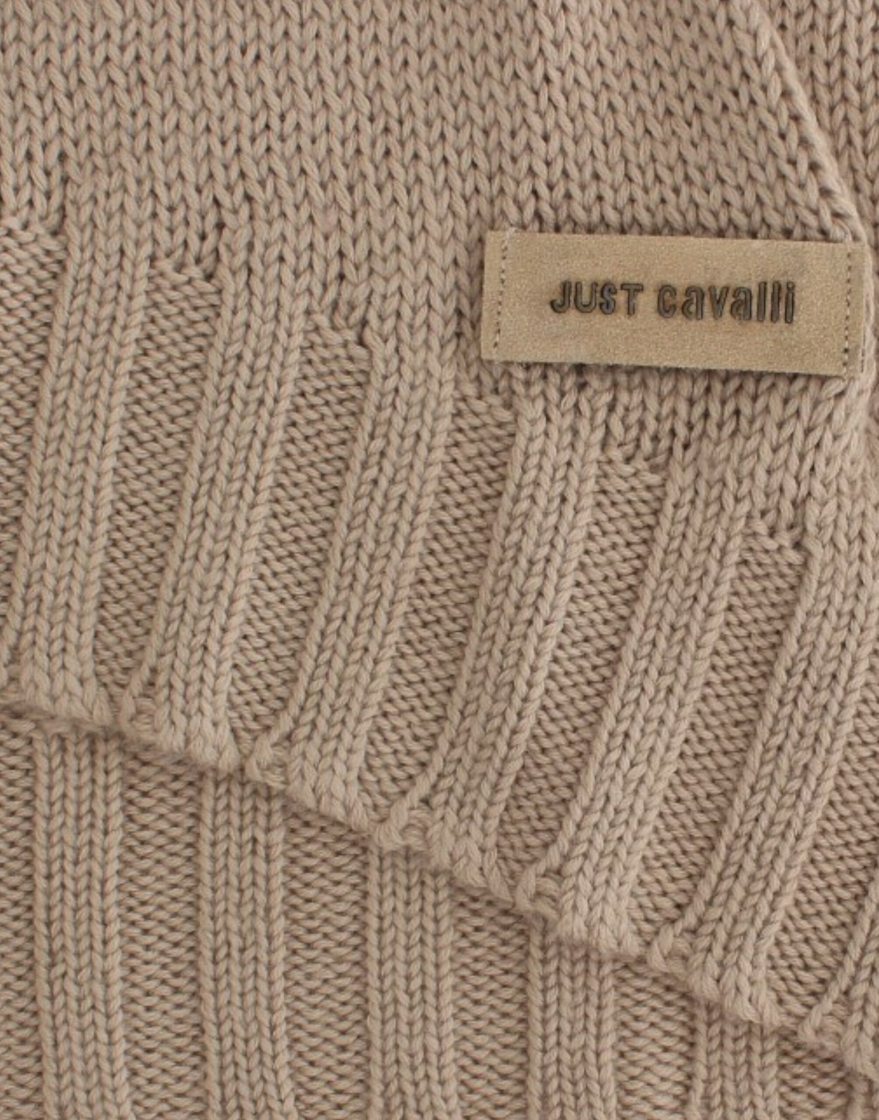 Cavalli Beige knitted wool sweater | Regal Royce
