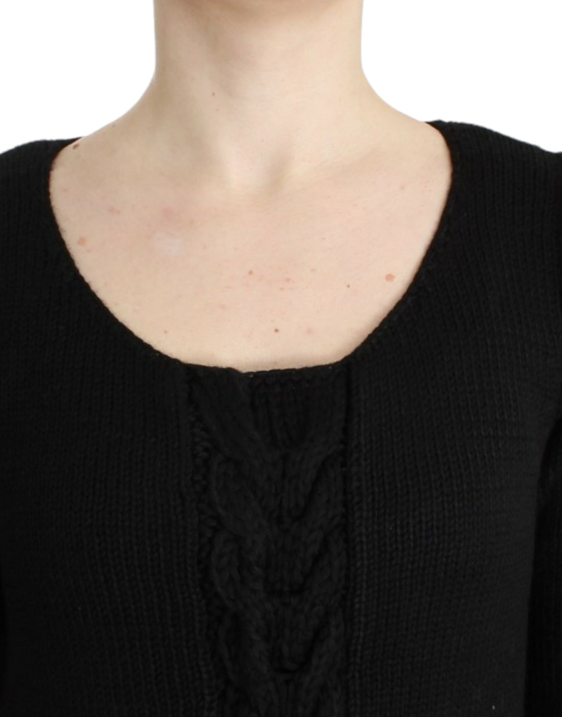 Cavalli Black knitted wool sweater | Regal Royce