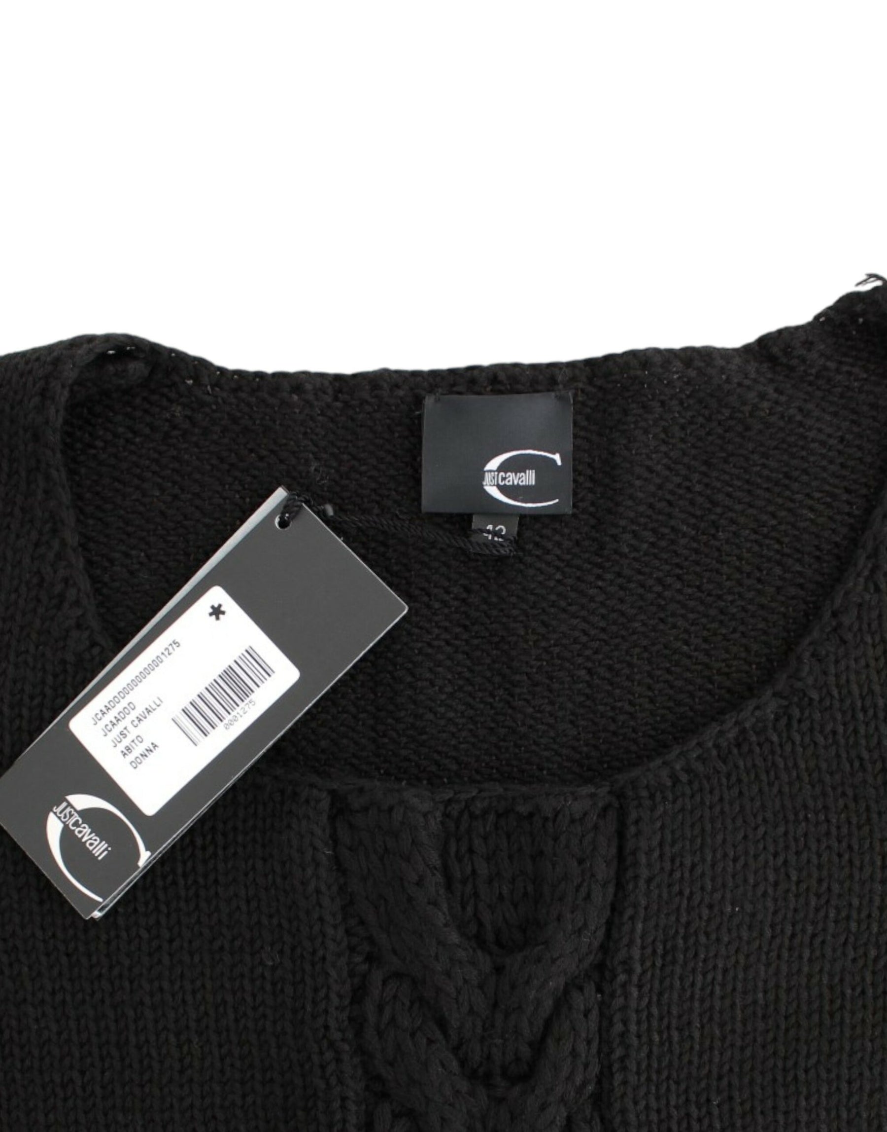 Cavalli Black knitted wool sweater | Regal Royce
