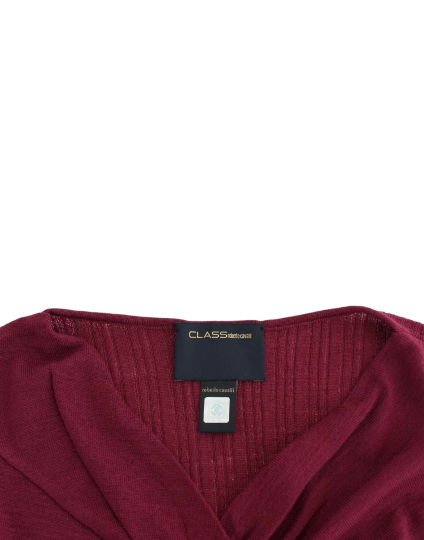Cavalli Purple knitted wool sweater | Regal Royce