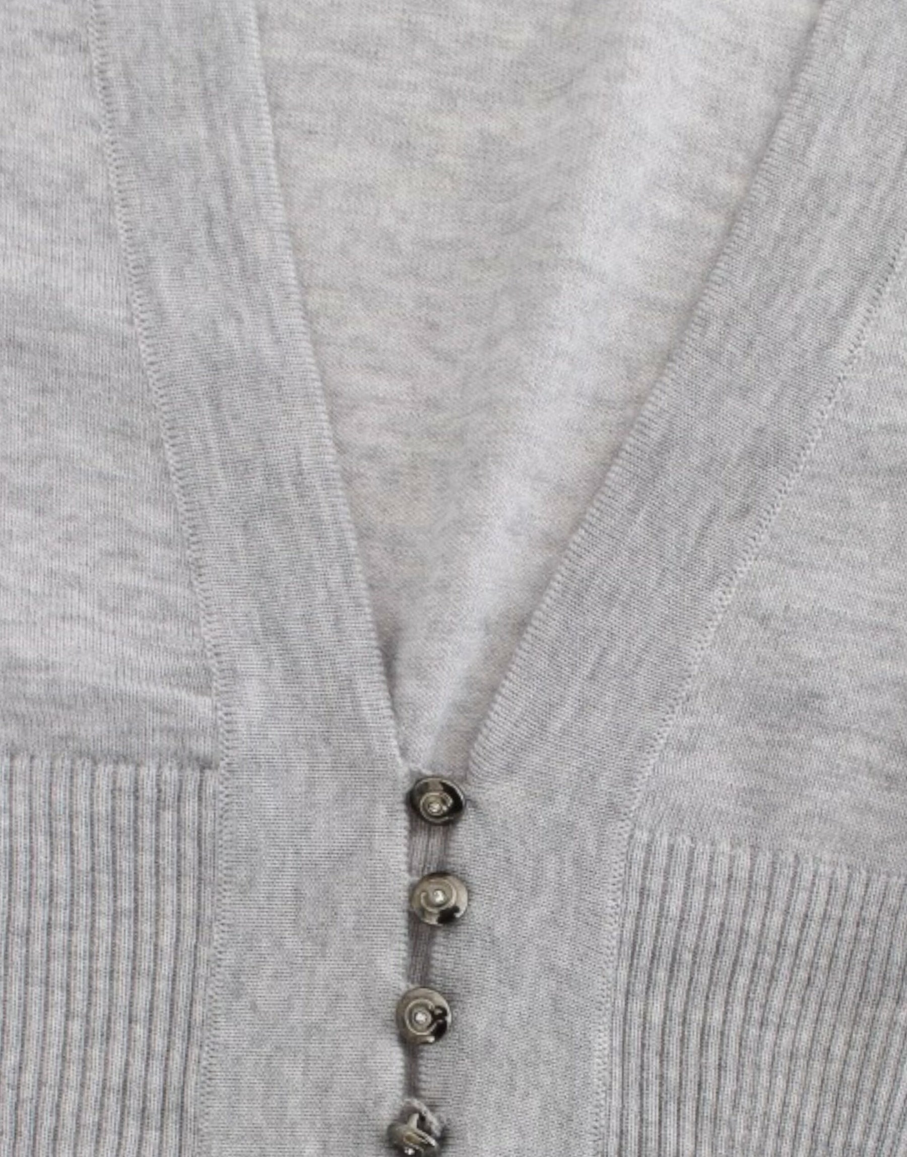 Cavalli Gray cropped wool cardigan | Regal Royce