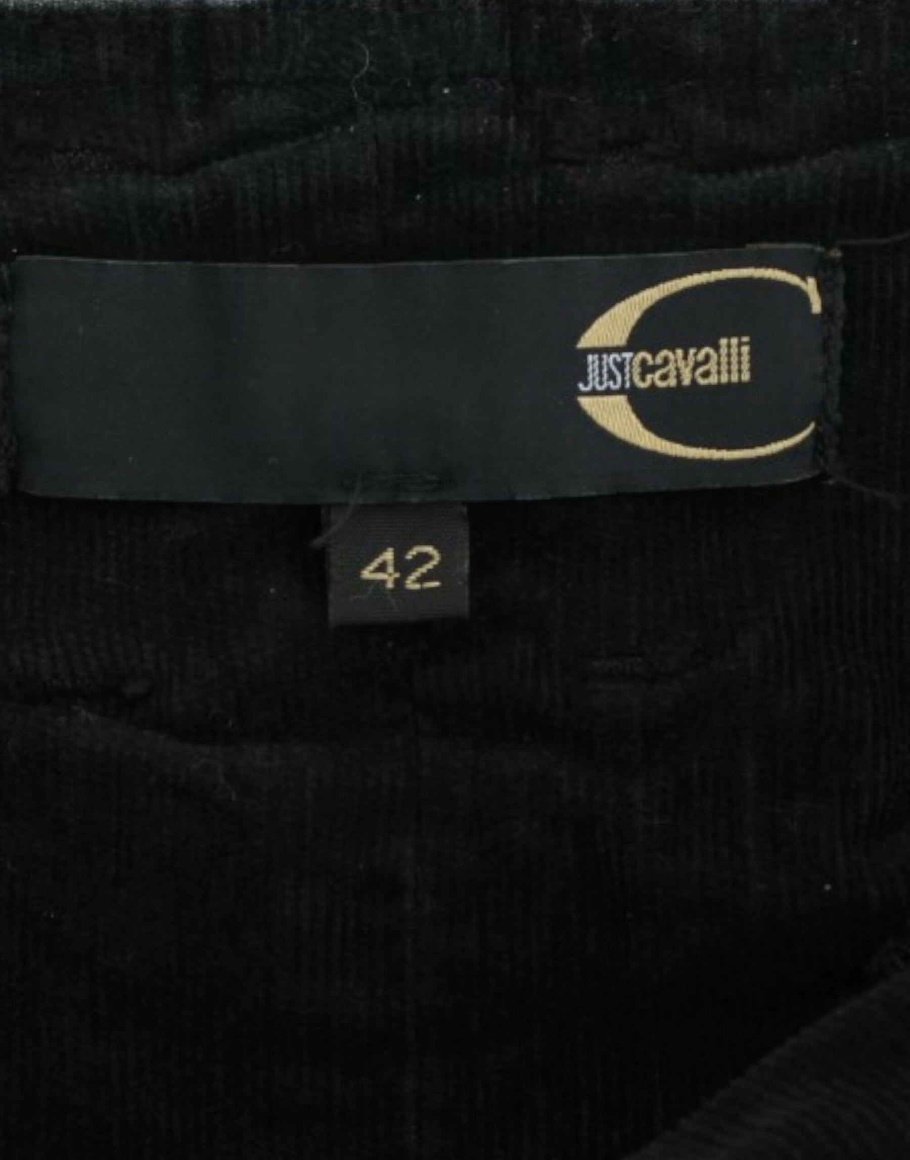 Cavalli Black Corduroy Pencil Skirt | Regal Royce