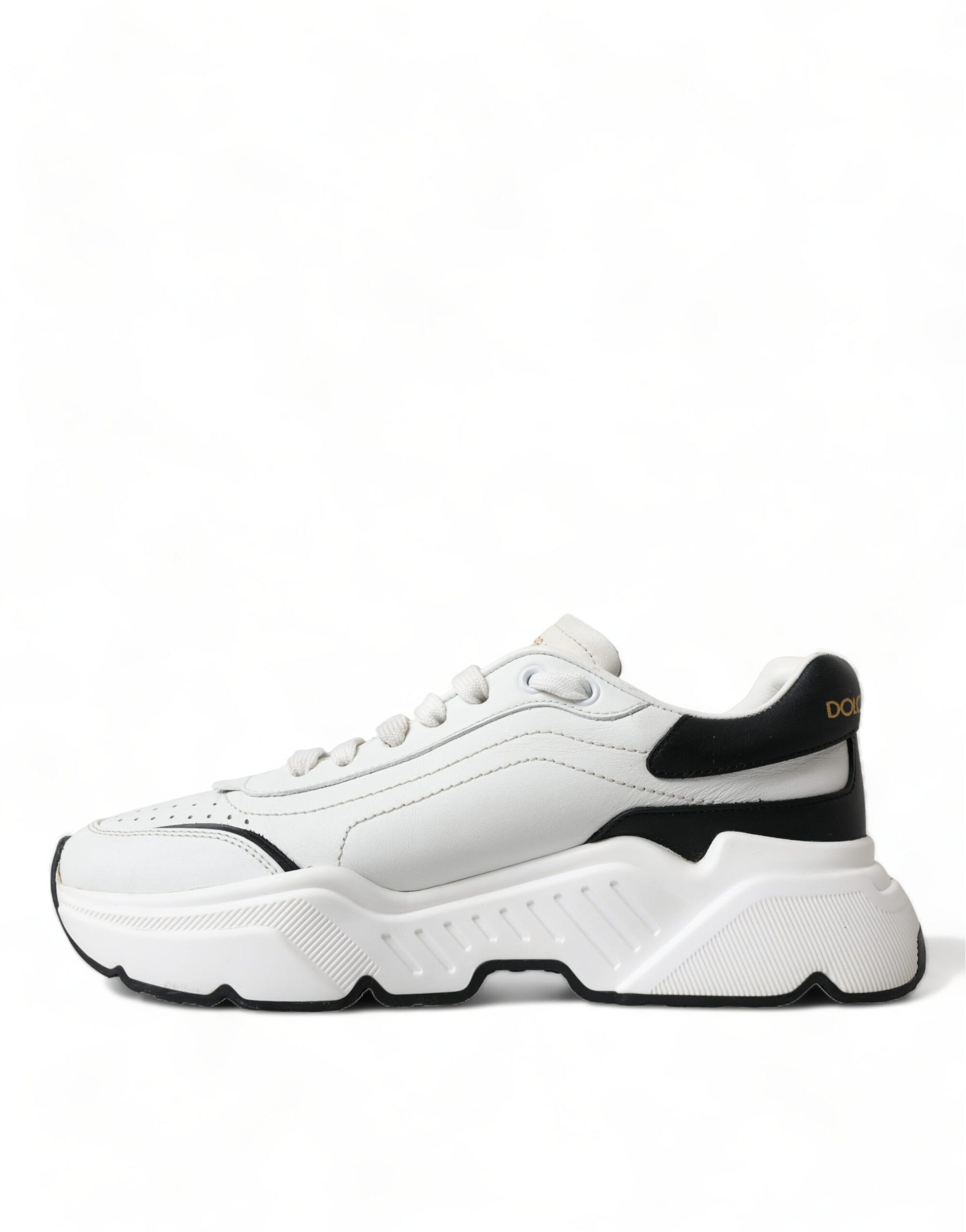 Dolce & Gabbana White Black Low Top Daymaster Sneakers Shoes | Regal Royce