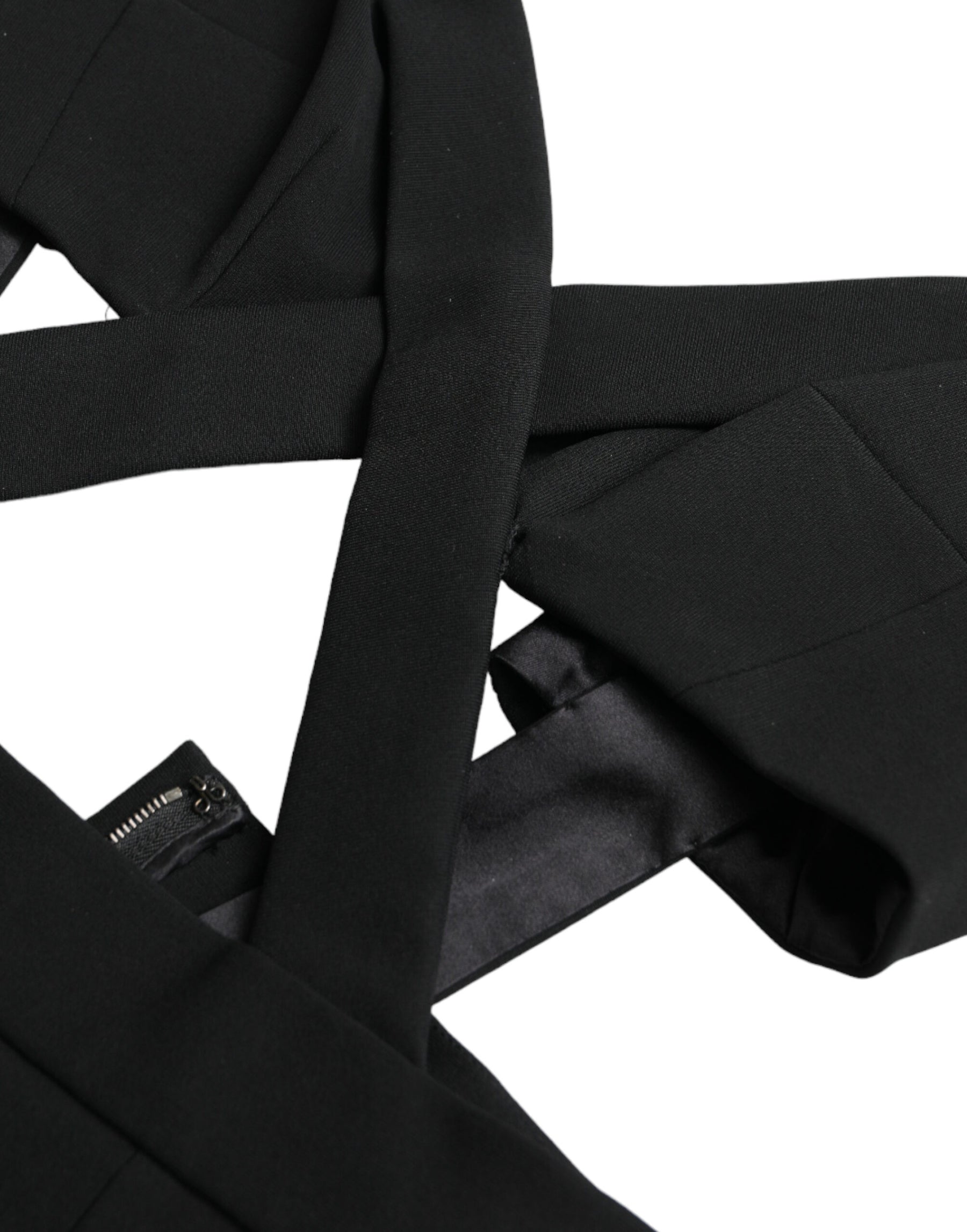 Dolce & Gabbana Black Cut Out Sleeveless Bodycon Midi Dress | Regal Royce