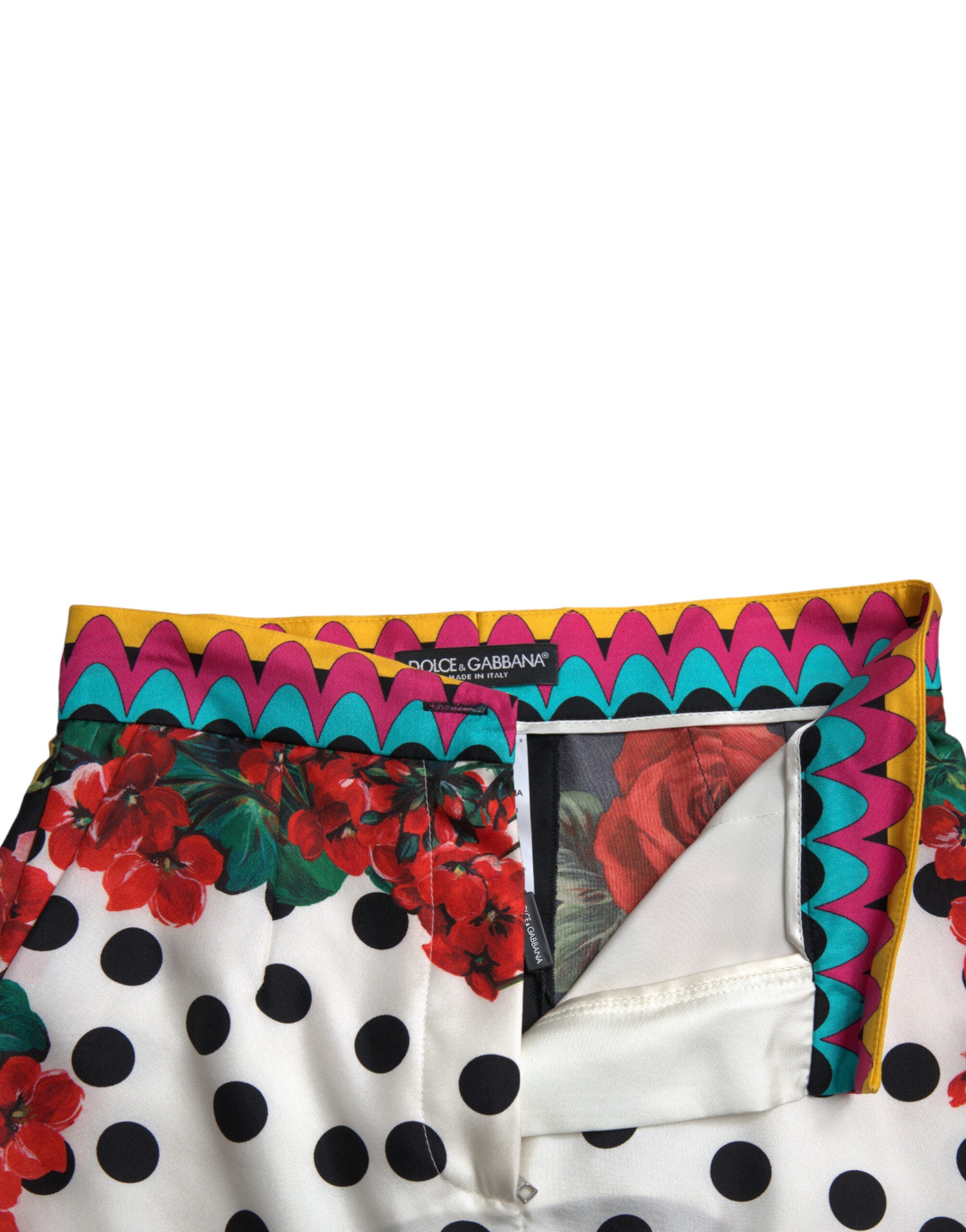 Dolce & Gabbana Multicolor Floral Polka Dot Hot Pants Shorts | Regal Royce