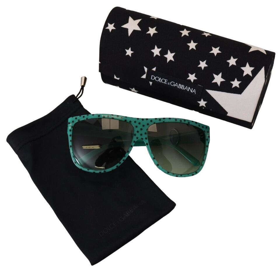 Dolce & Gabbana Green Stars Acetate Square Shades Sunglasses | Regal Royce