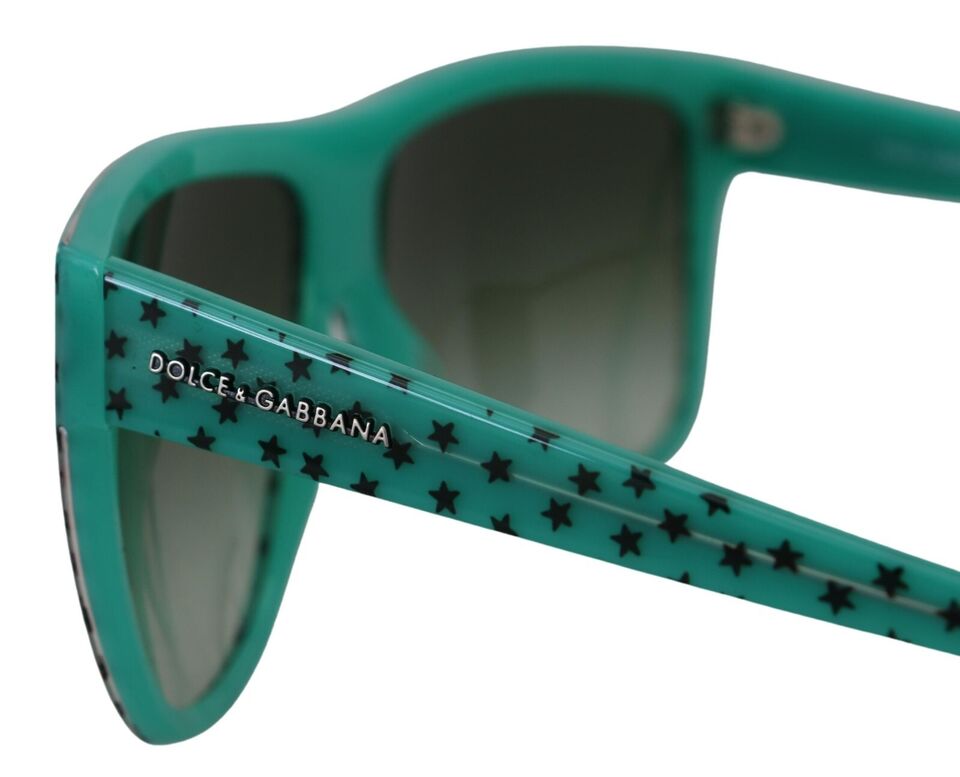 Dolce & Gabbana Green Stars Acetate Square Shades Sunglasses | Regal Royce