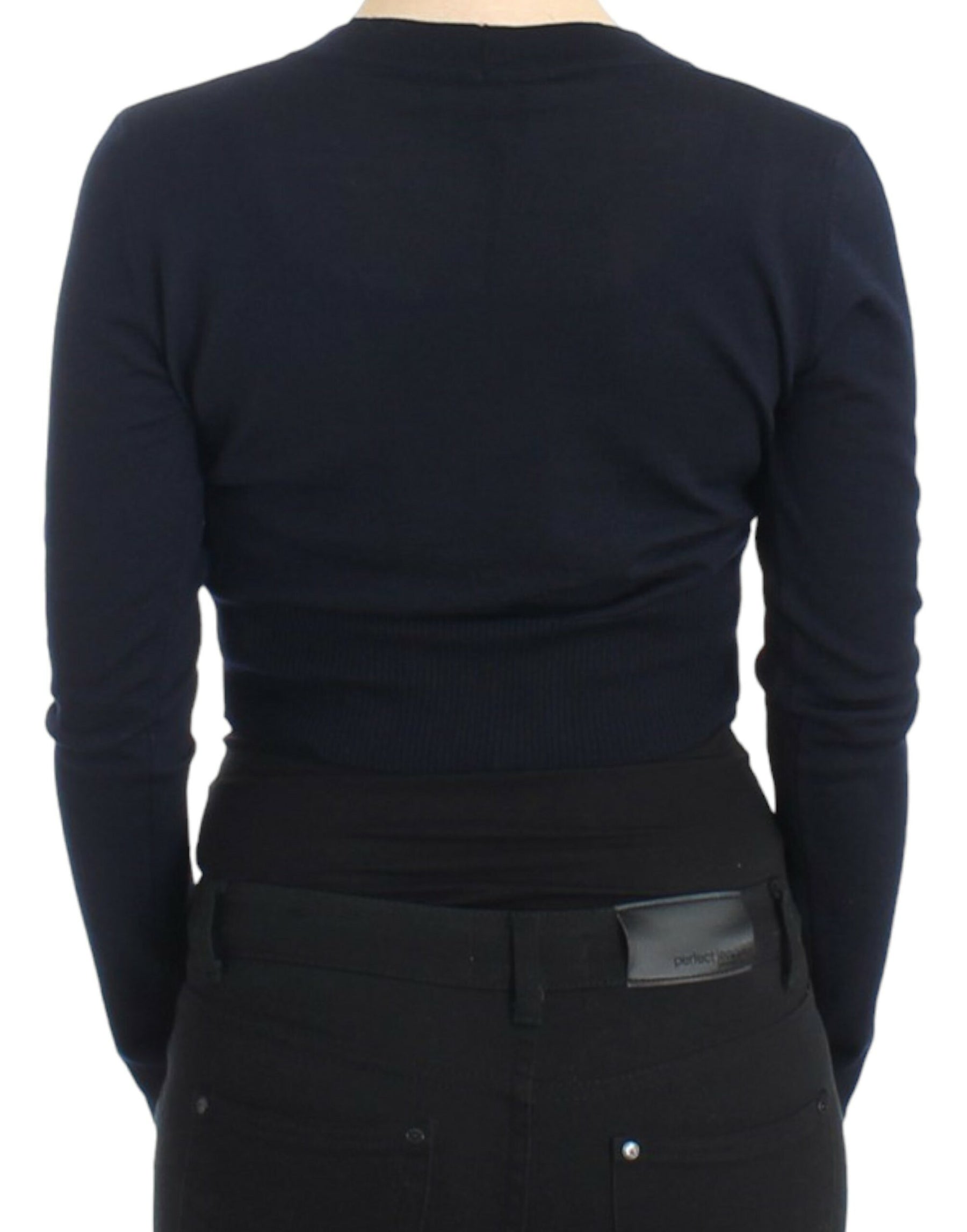 Cavalli Blue cropped wool cardigan | Regal Royce