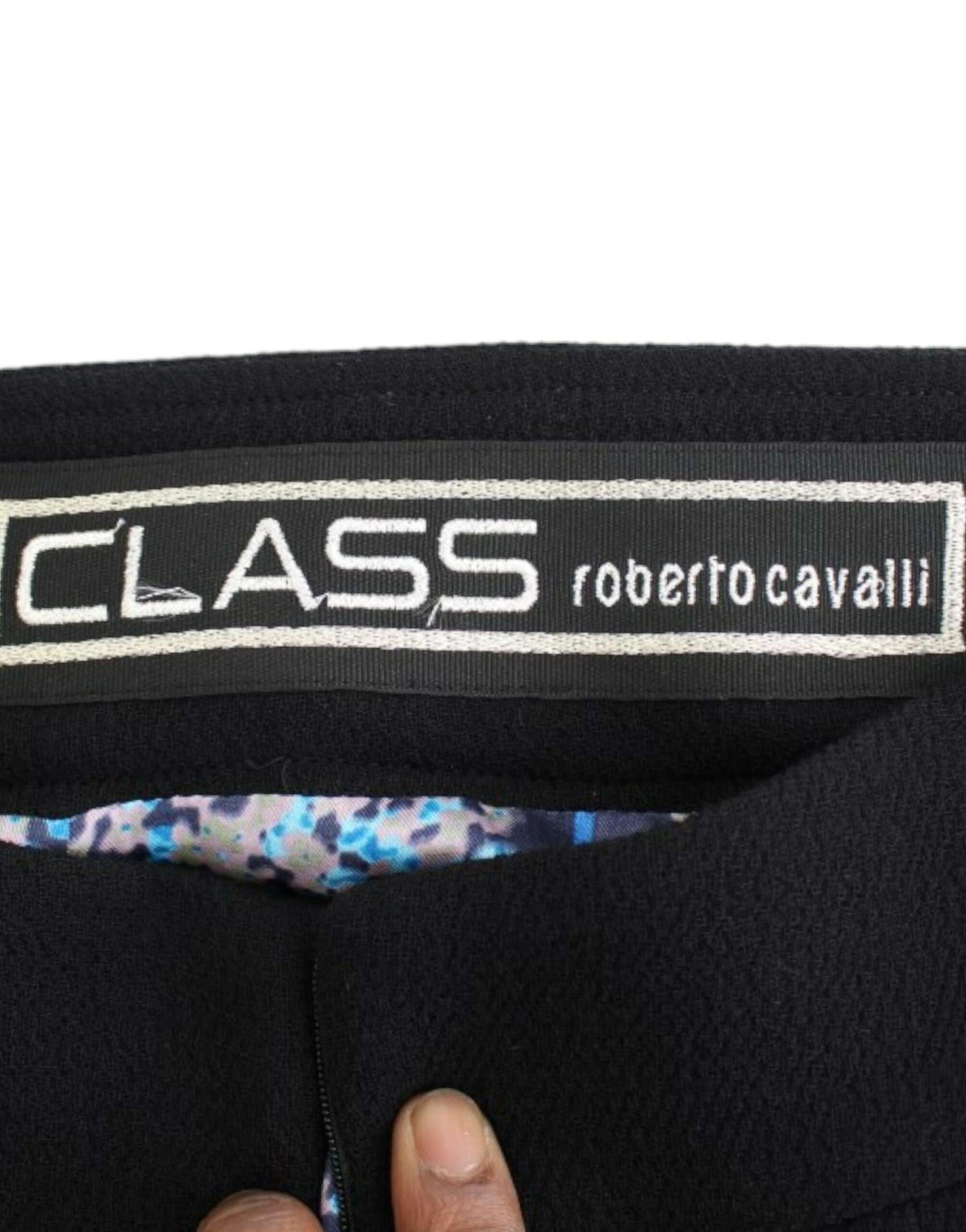 Cavalli Black wool pencil skirt | Regal Royce